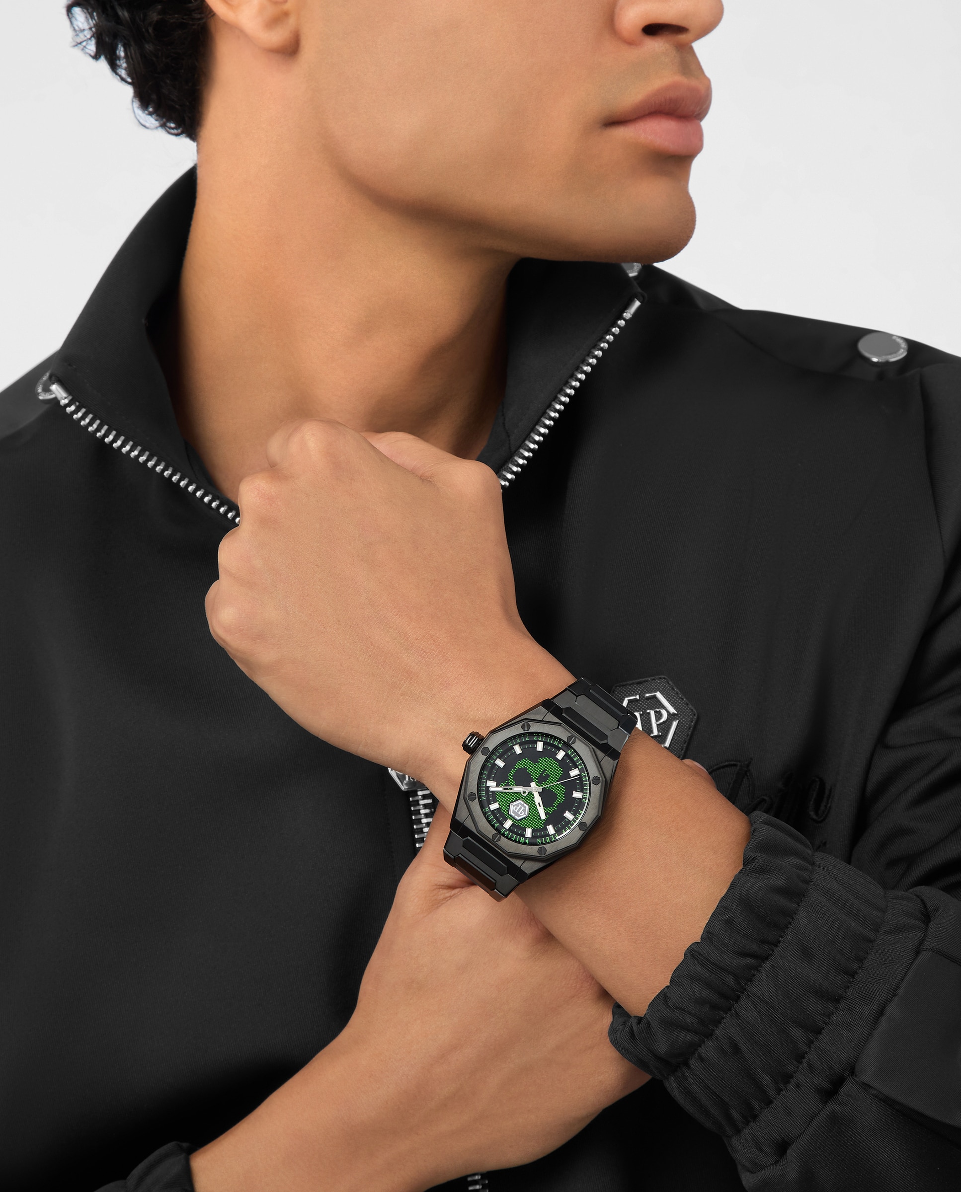 Relógio Plein Deluxe Pwwga0226 de Aço e Bracelete em Preto Preto-4