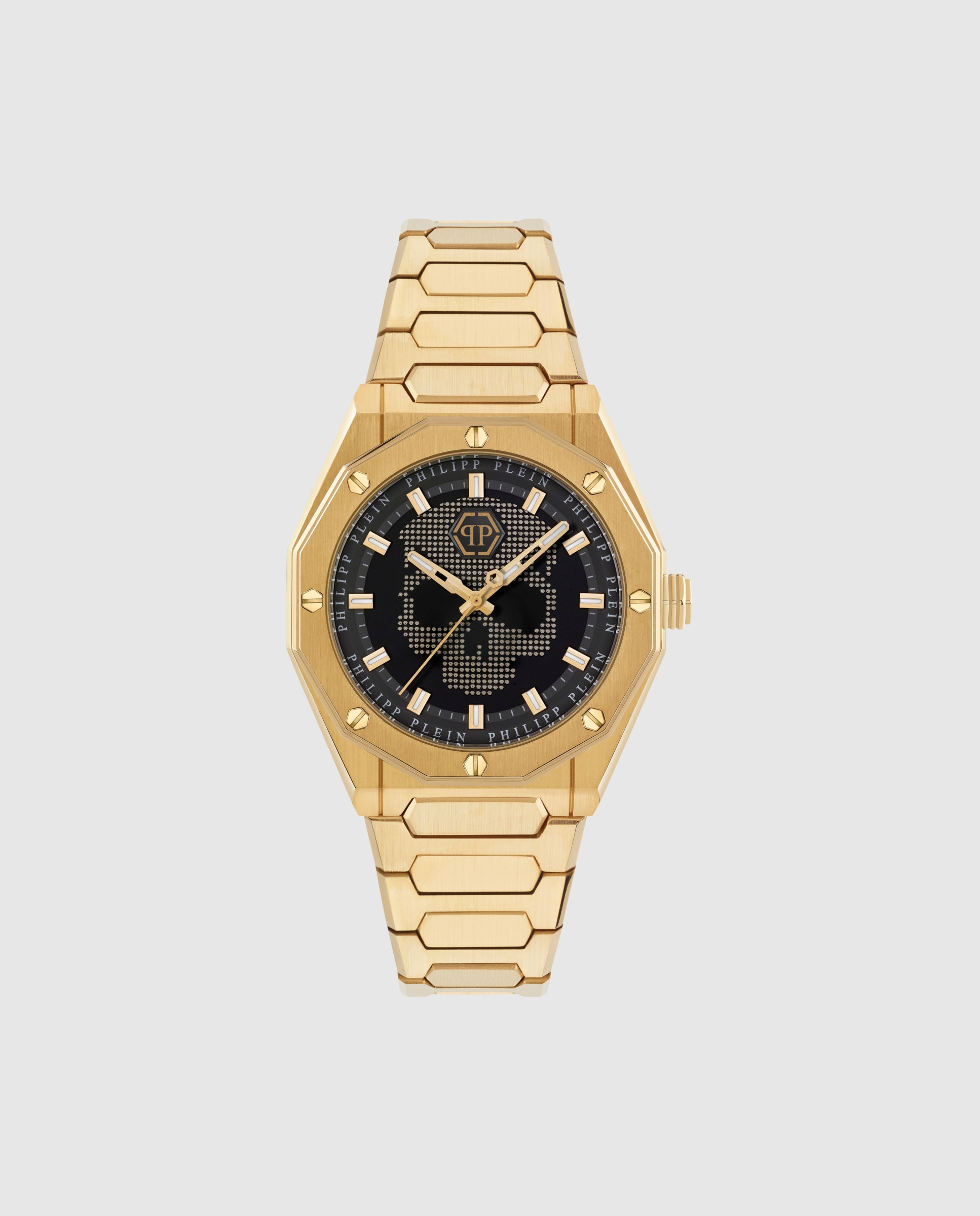 Imagem 0 de Relógio Plein Deluxe Pwwga0326 de Aço e Bracelete Dourada