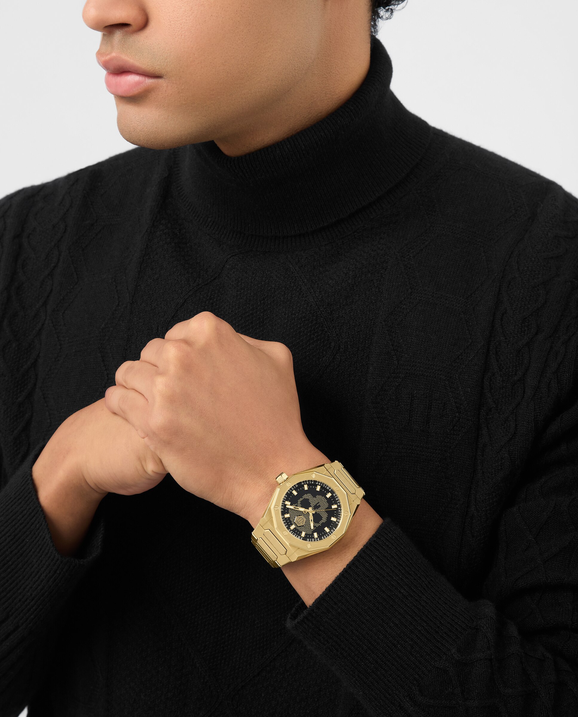 Relógio Plein Deluxe Pwwga0326 de Aço e Bracelete Dourada Ouro-4
