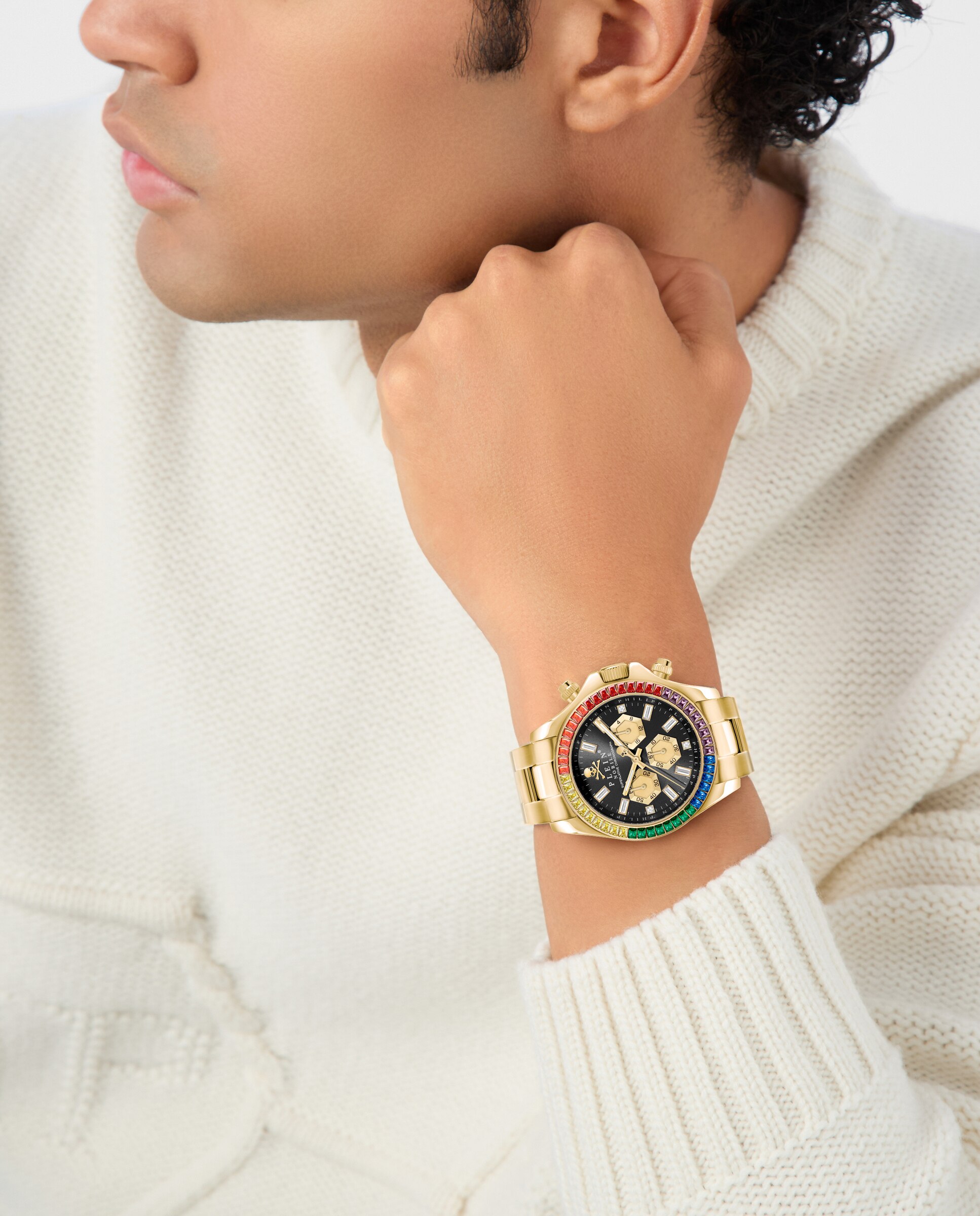Relógio de Homem Plein Nobile Pwgha0626 de Aço e Bracelete Dourada Ouro-4