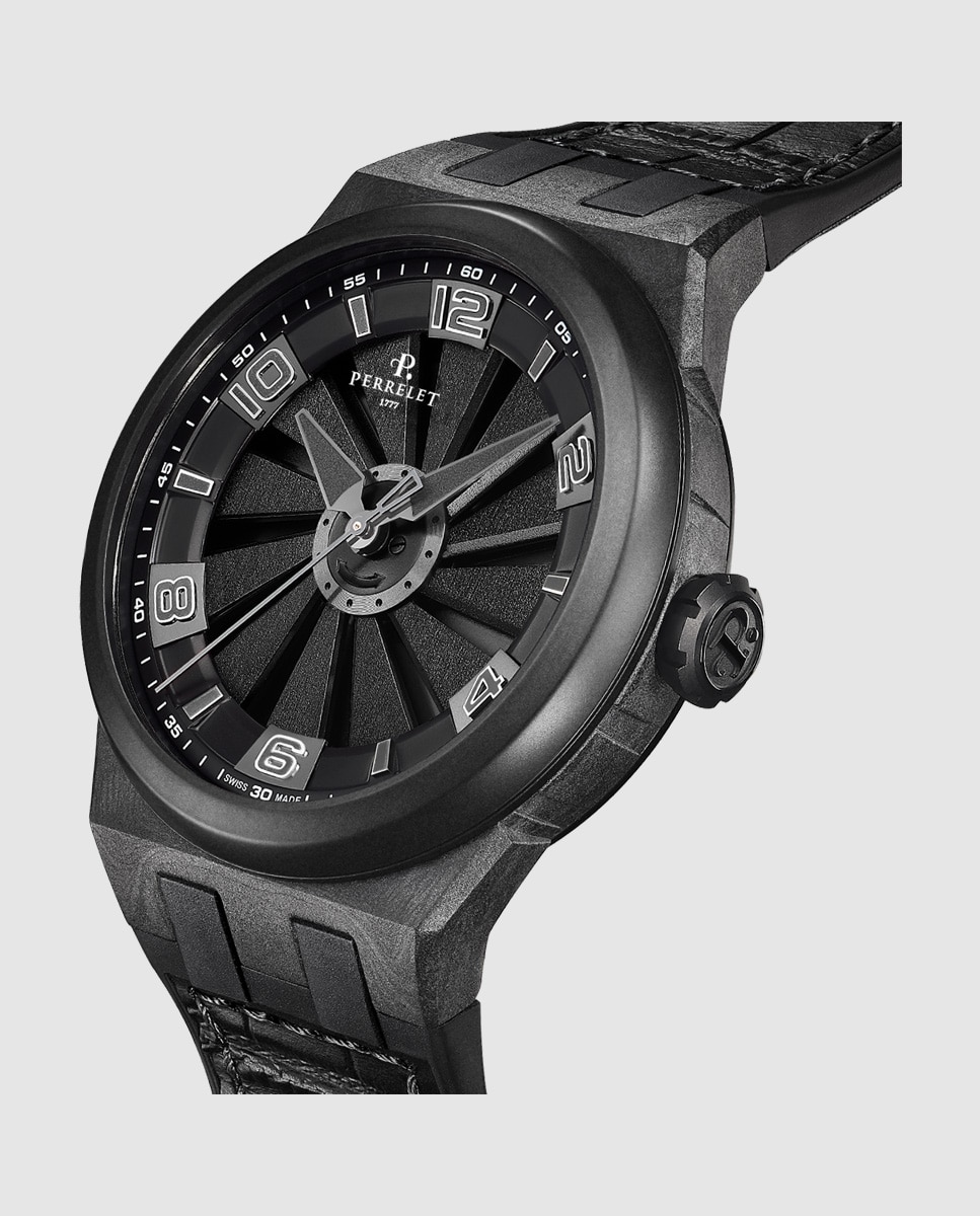 Relógio A4065/1 Turbine Carbon de Borracha em Preto Preto-4