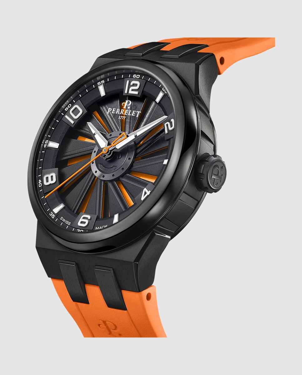 Relógio A4067/3 Turbine Titanium de Borracha Laranja Laranja-3
