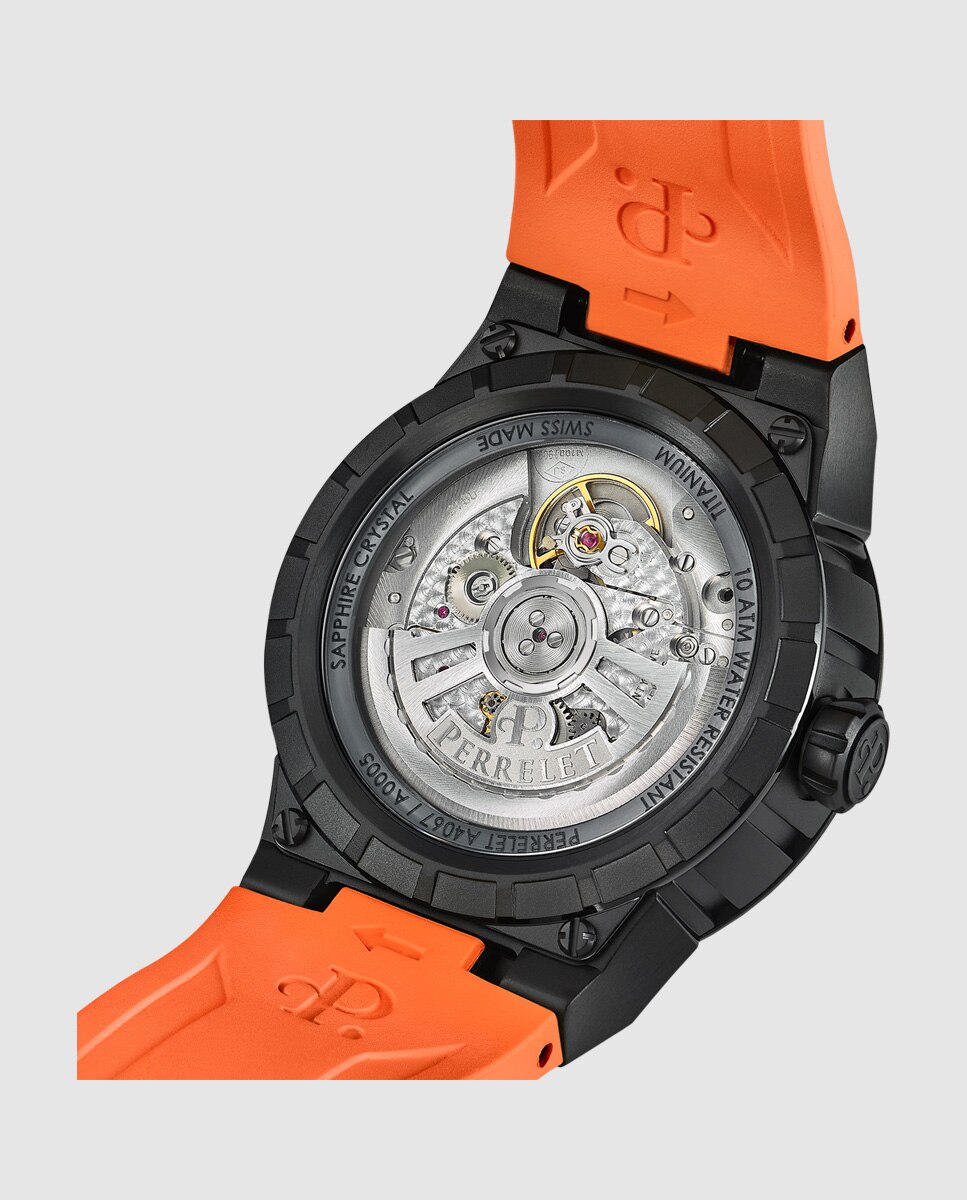 Relógio A4067/3 Turbine Titanium de Borracha Laranja Laranja-4