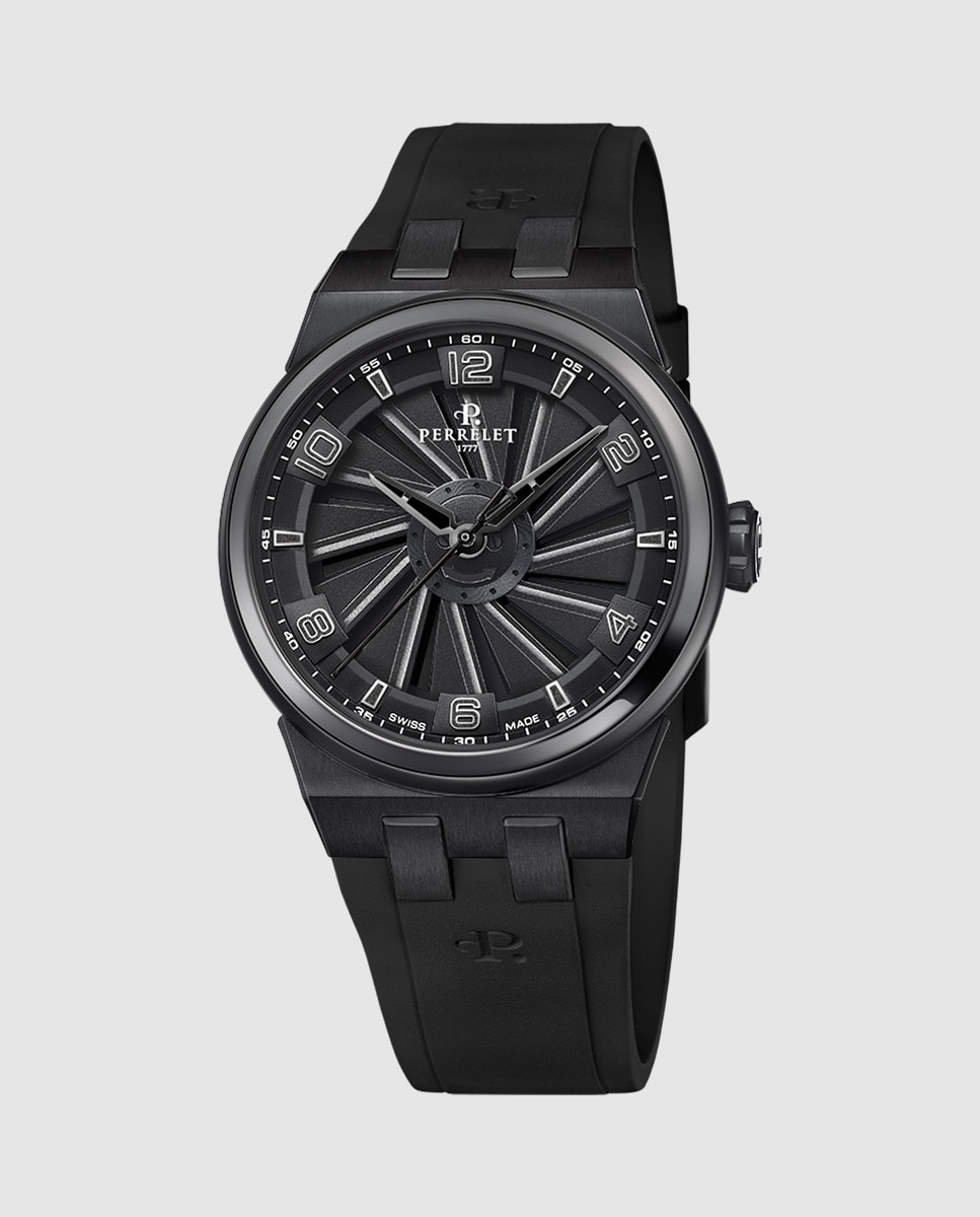 Relógio A4067/6 Turbine Titanium de Borracha em Preto Preto-1