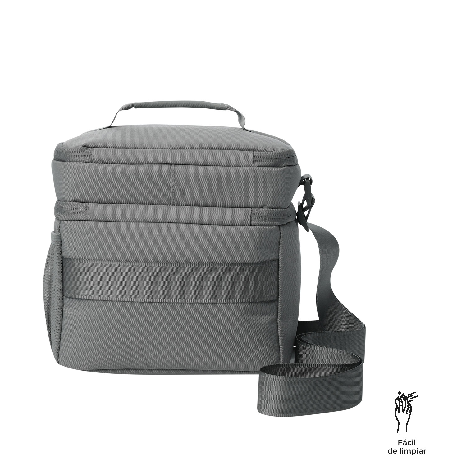 Lancheira Totto Yari com Isolamento Térmico e de Fácil Limpeza Cinzento-6