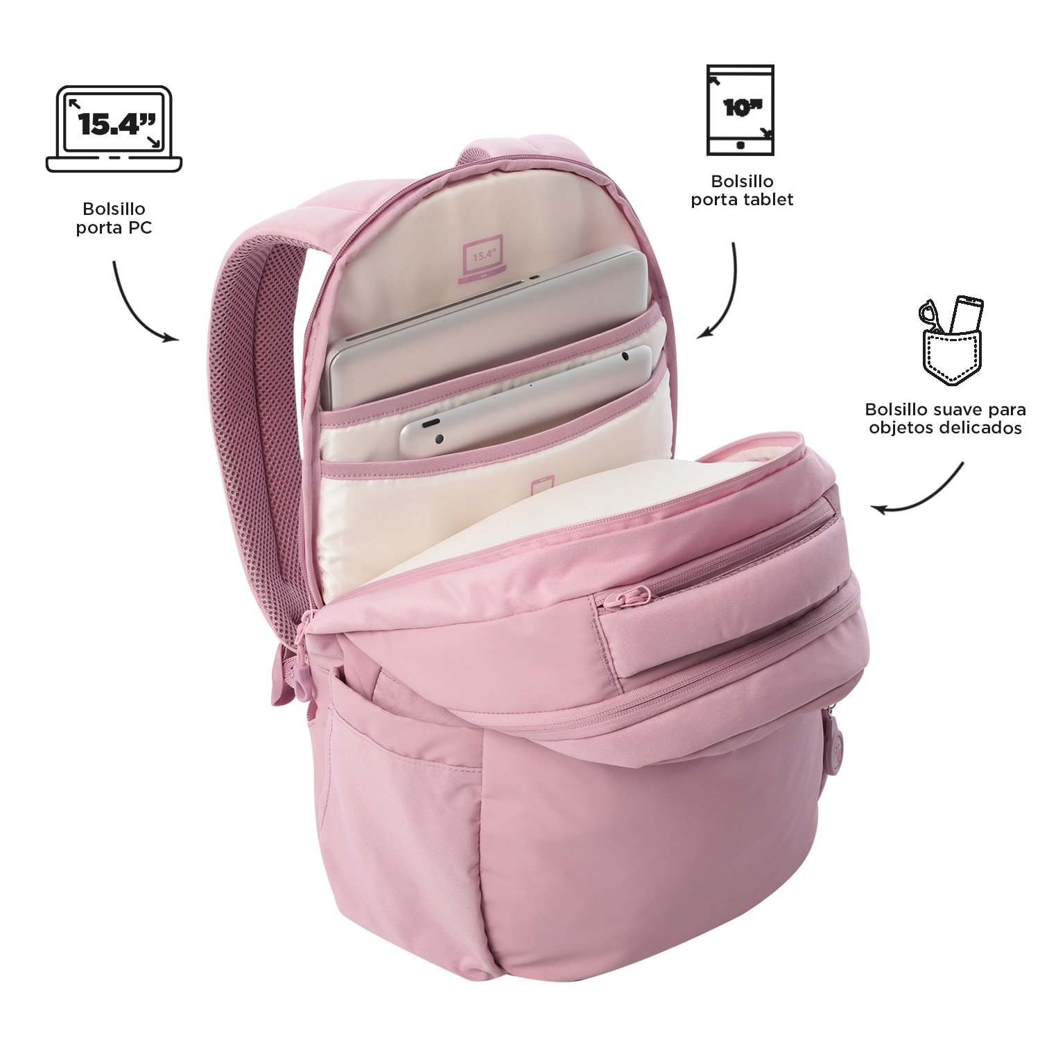 Mochila Urbana Totto Steif Ino para Portátil de 15.4” e para Tablet de 10” Lilás-5