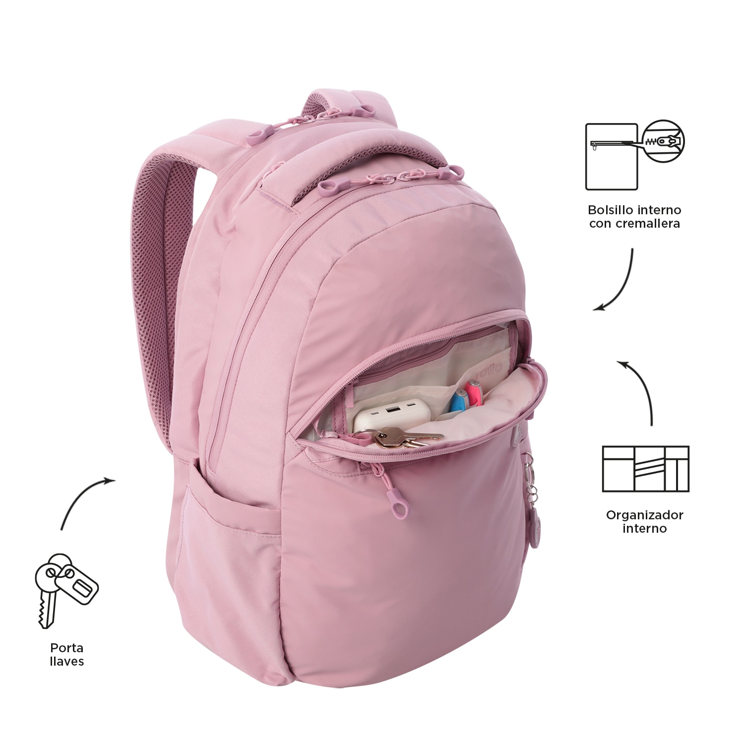 Mochila Urbana Totto Steif Ino para Portátil de 15.4” e para Tablet de 10” Lilás-6