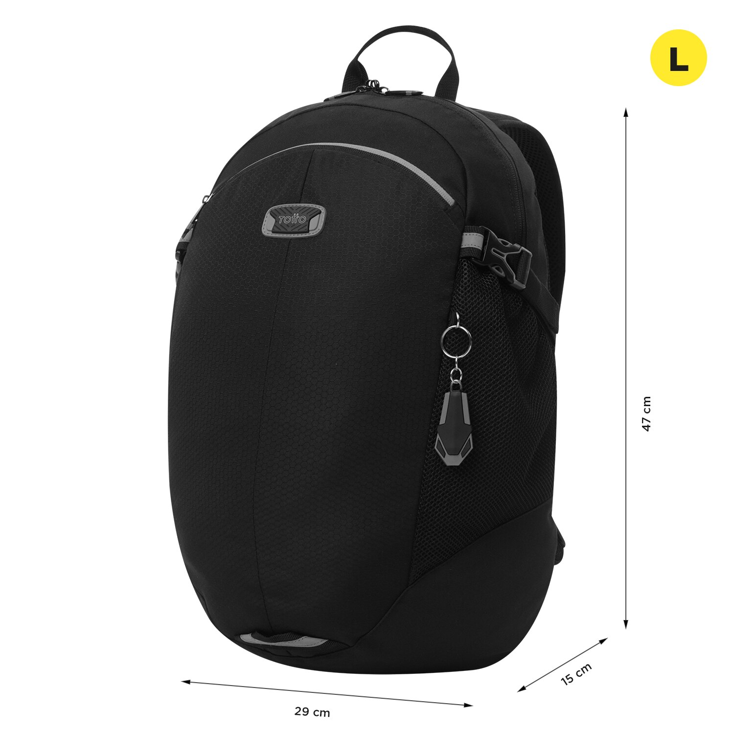 Mochila Urbana Totto Deportto para Portátil de 14” e Apta para Cadeado Preto-3
