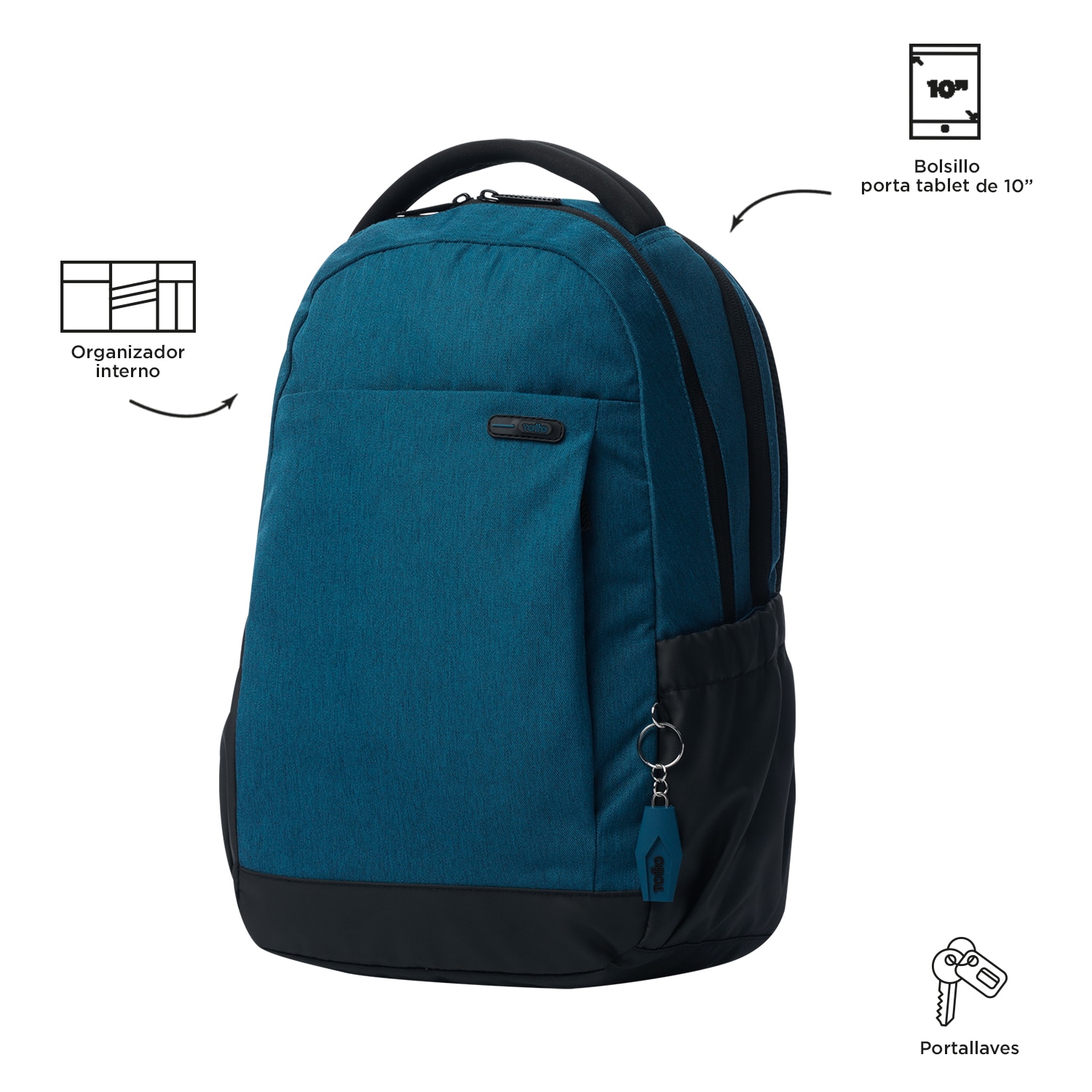Mochila Executiva Totto Deleg 2.0 para Portátil de 14” Azul / Preto-5