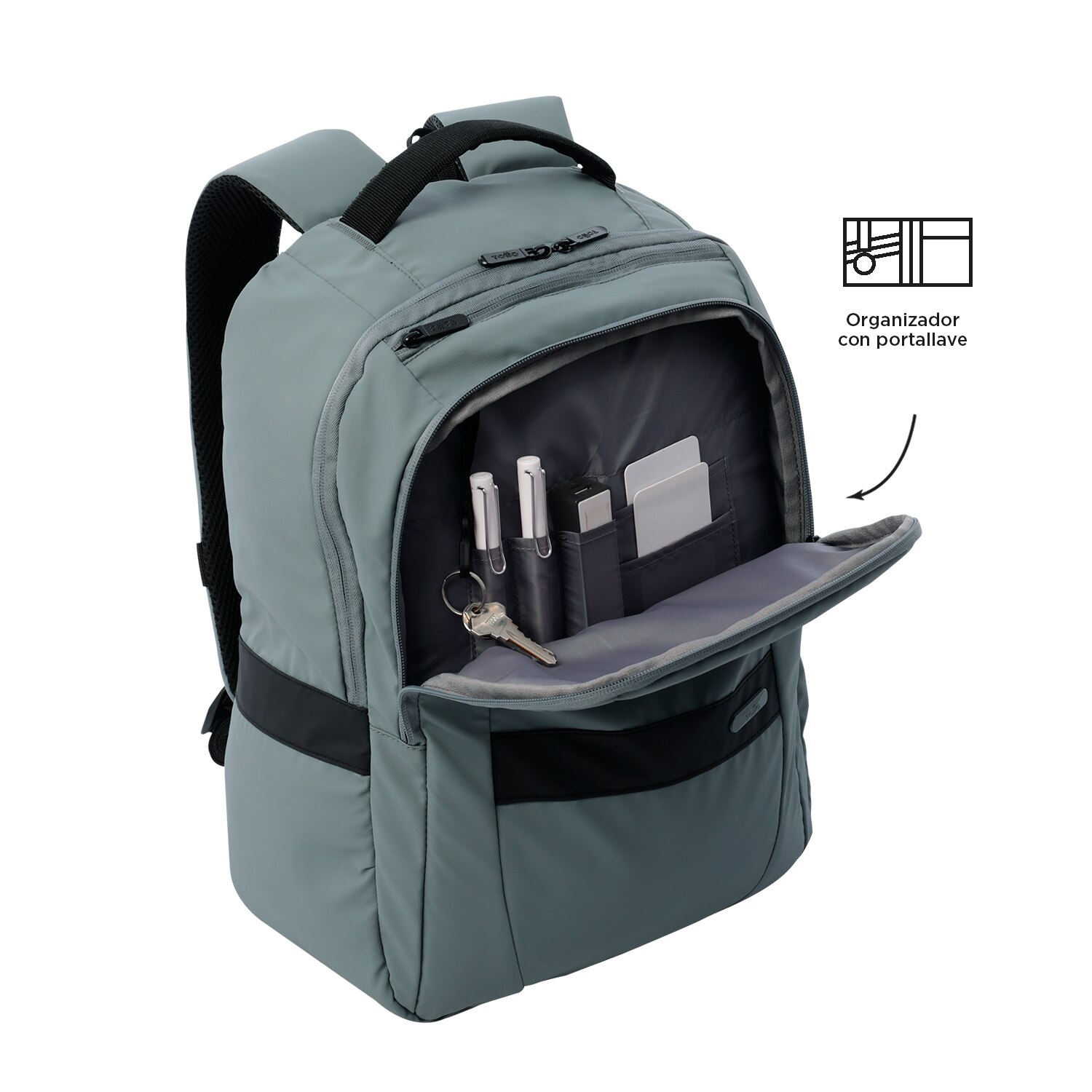 Mochila Executiva Totto Wivetto 2.0 para Portátil de 16” Cinzento-6