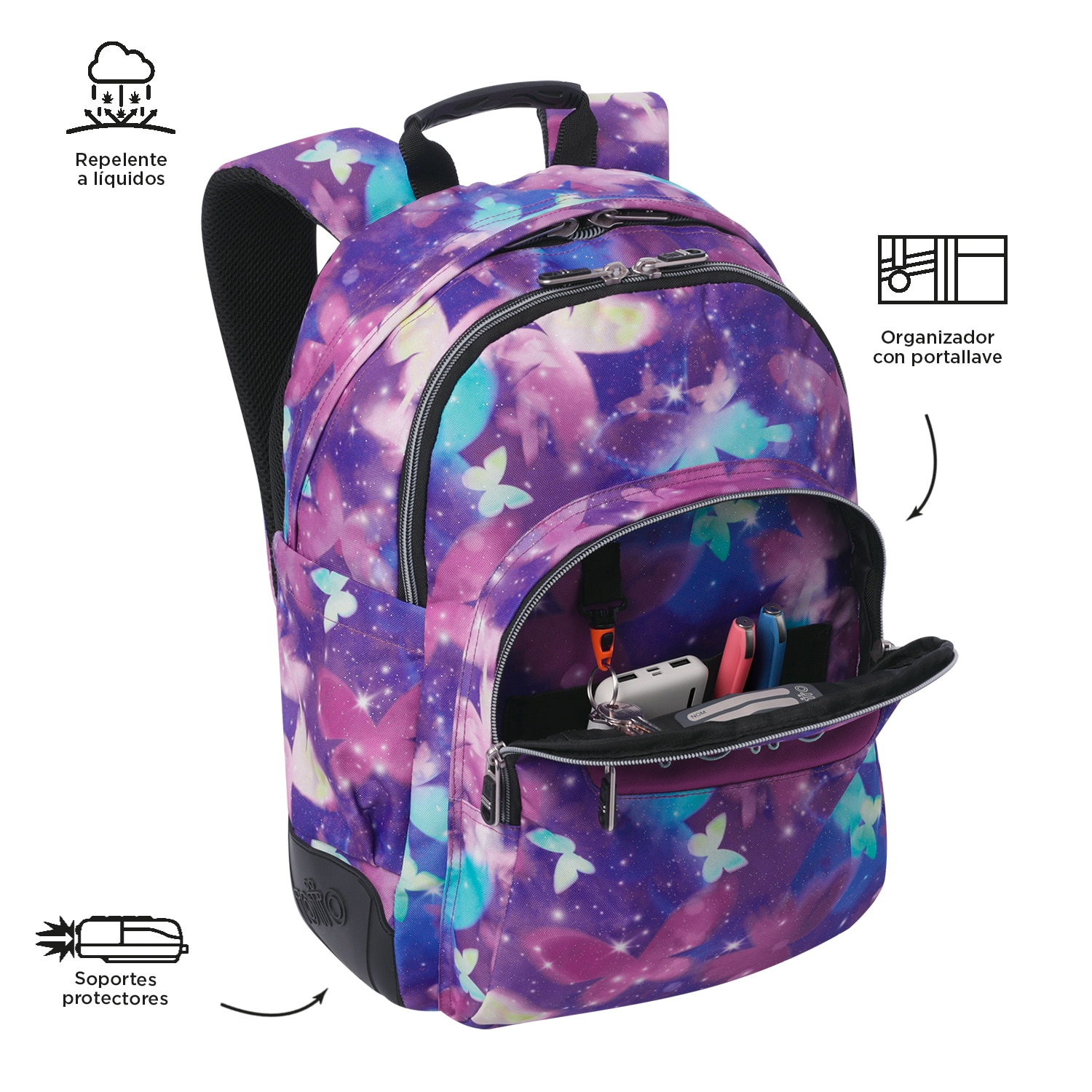 Mochila Escolar 8 a 12 Rayol Marca Totto Multicolor-6