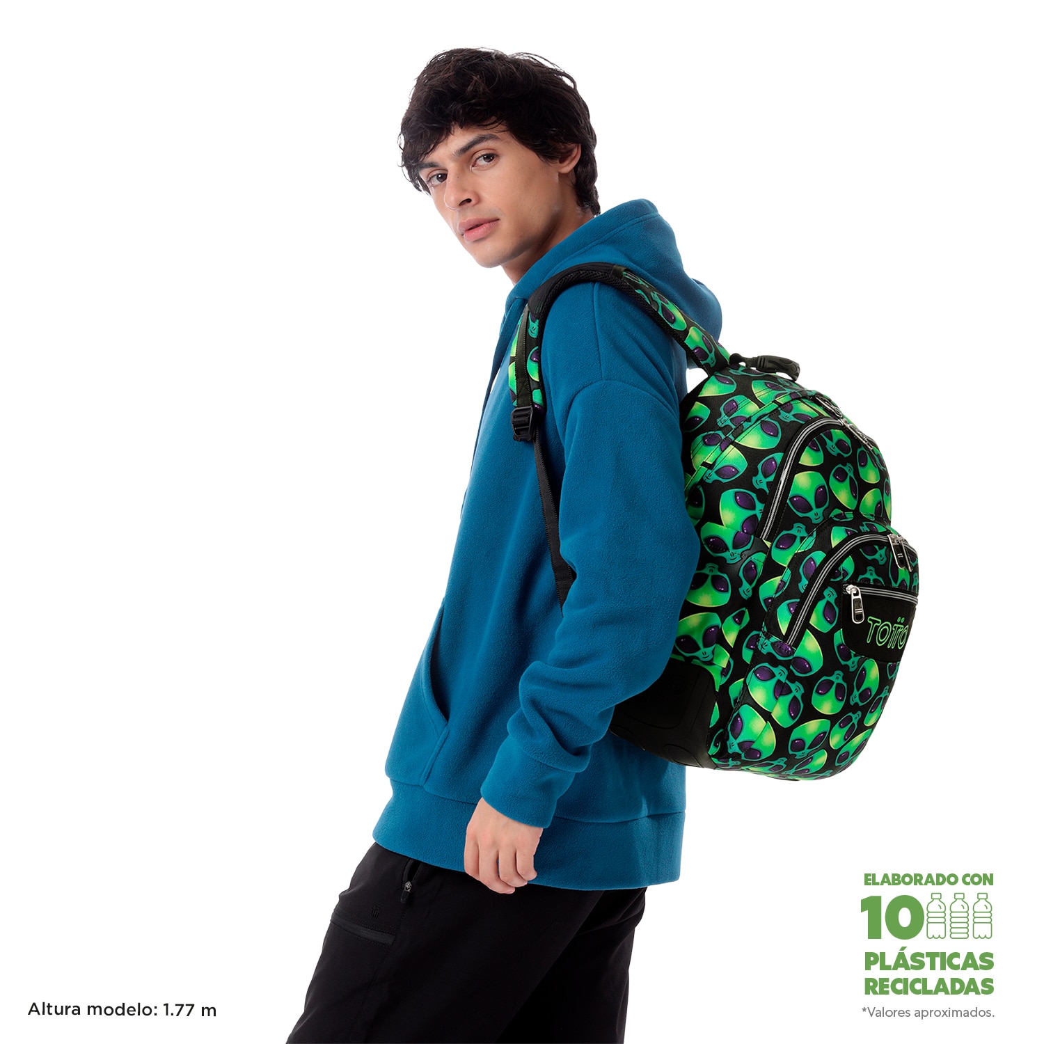 Mochila Escolar 8 a 12 Rayol Marca Totto Multicolor-2