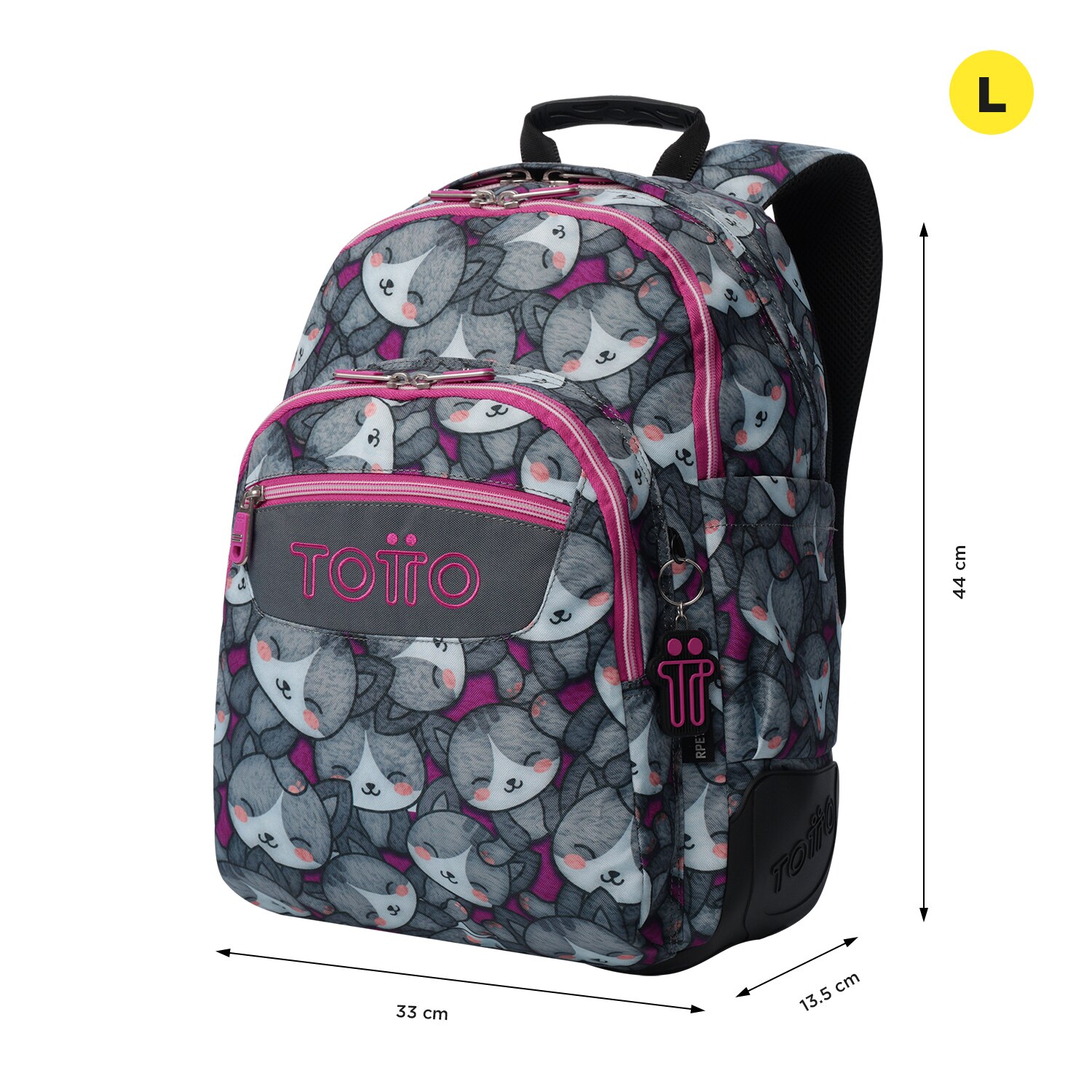 Mochila Escolar 8 a 12 Rayol Marca Totto Multicolor-3