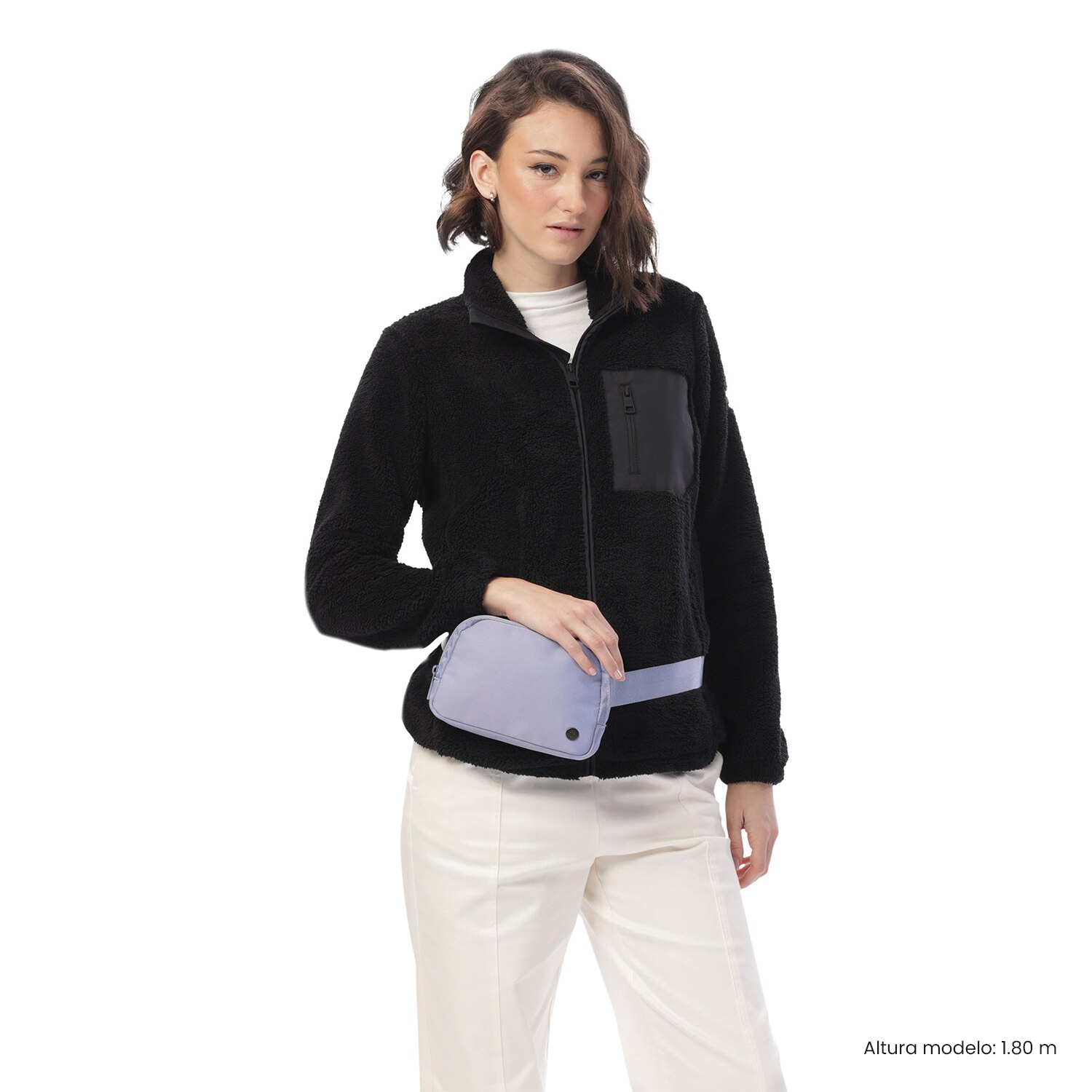 Bolsa de Cintura Totto Freya com Bolso Secreto e Alça Ajustável Roxo-2