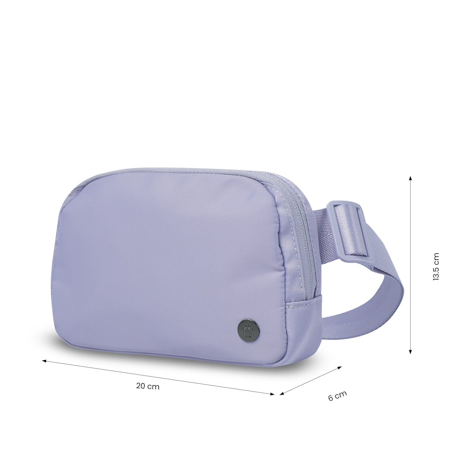 Bolsa de Cintura Totto Freya com Bolso Secreto e Alça Ajustável Roxo-3