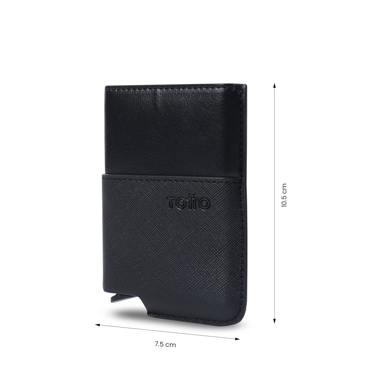Portadocumentos Totto Saffiano Tar com Proteção Rfid e de Design Compacto Preto-2
