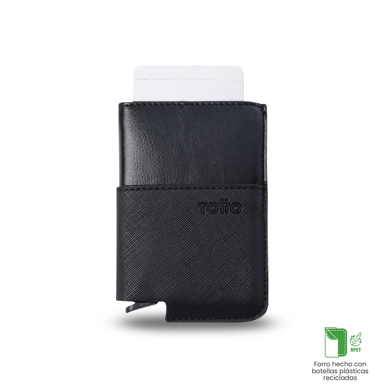 Portadocumentos Totto Saffiano Tar com Proteção Rfid e de Design Compacto Preto-4
