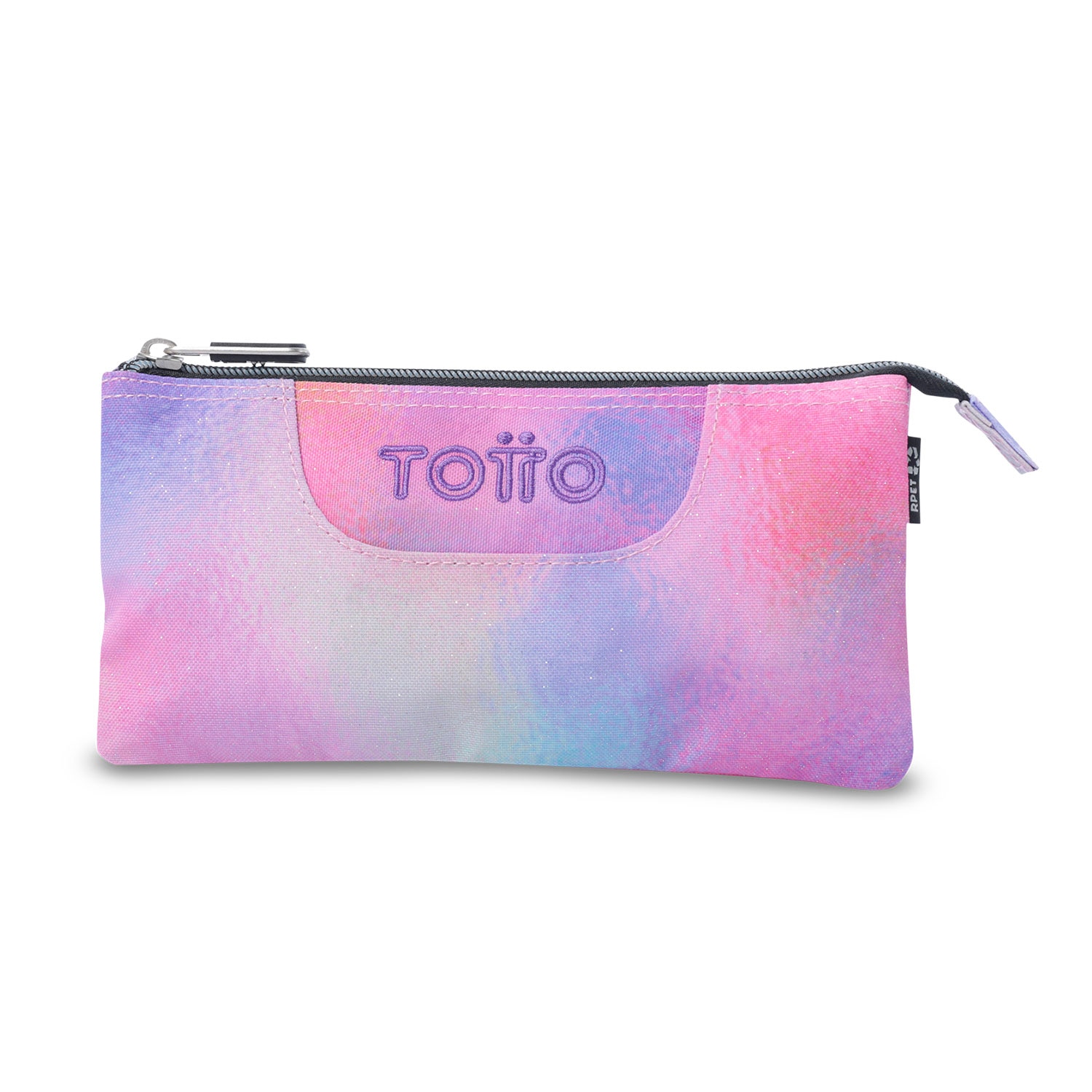 Estojo Escolar Totto Tabuleiro Glitter com 3 Compartimentos Rosa-2