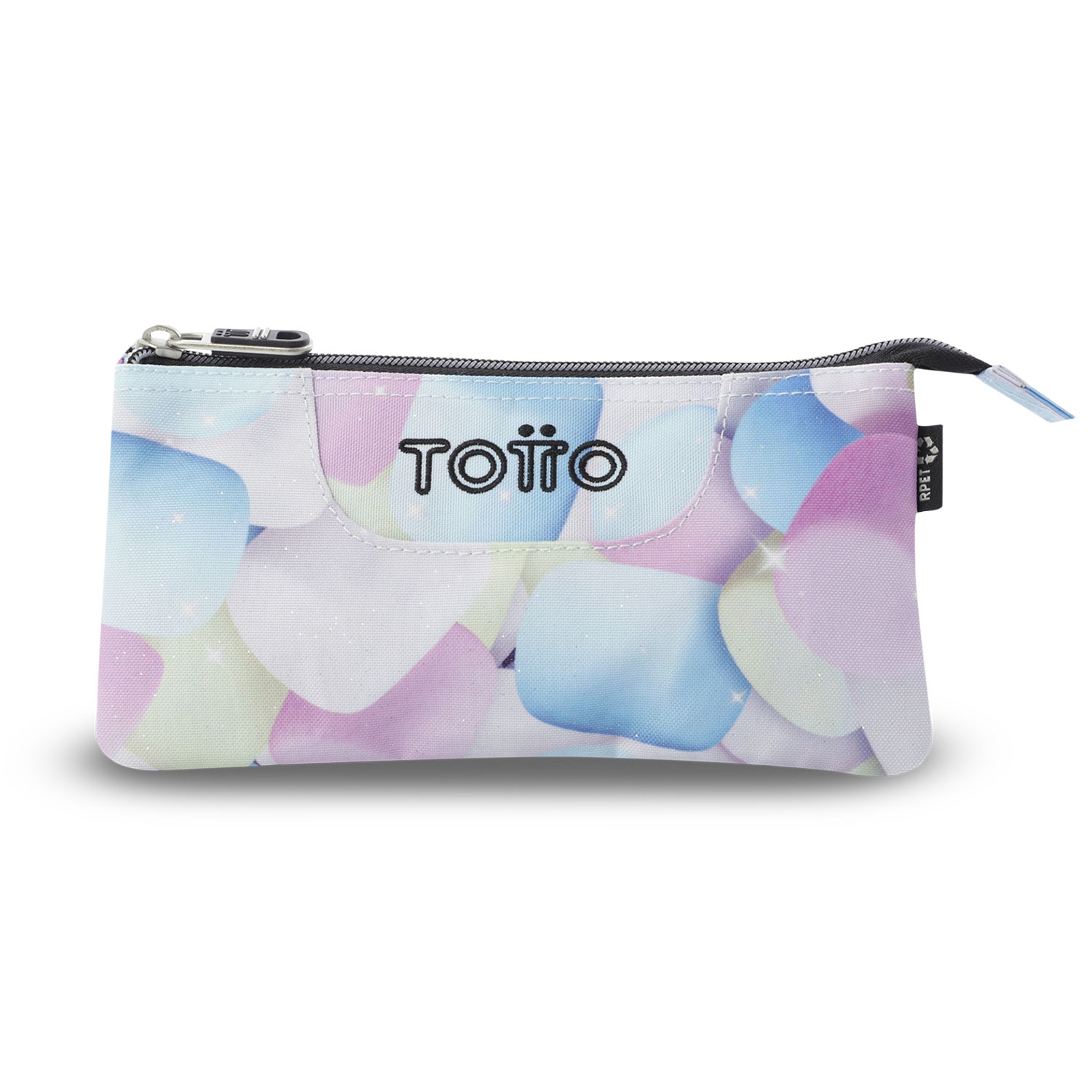 Imagem 0 de Estojo Escolar Totto Tabuleiro Glitter Spong com 3 Bolsos e de Design Compacto