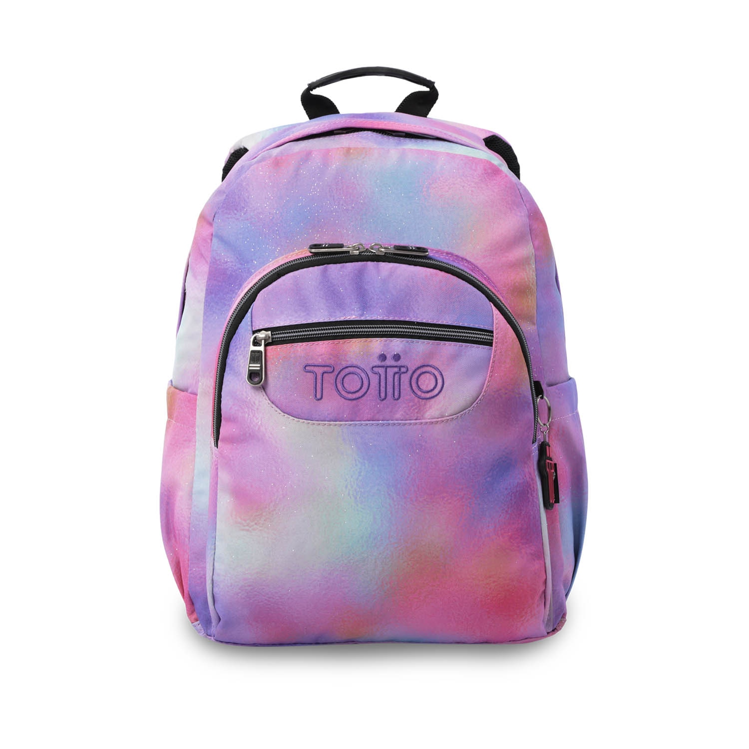 Mochila Escolar Totto Acuareles Glitter Rosa-2
