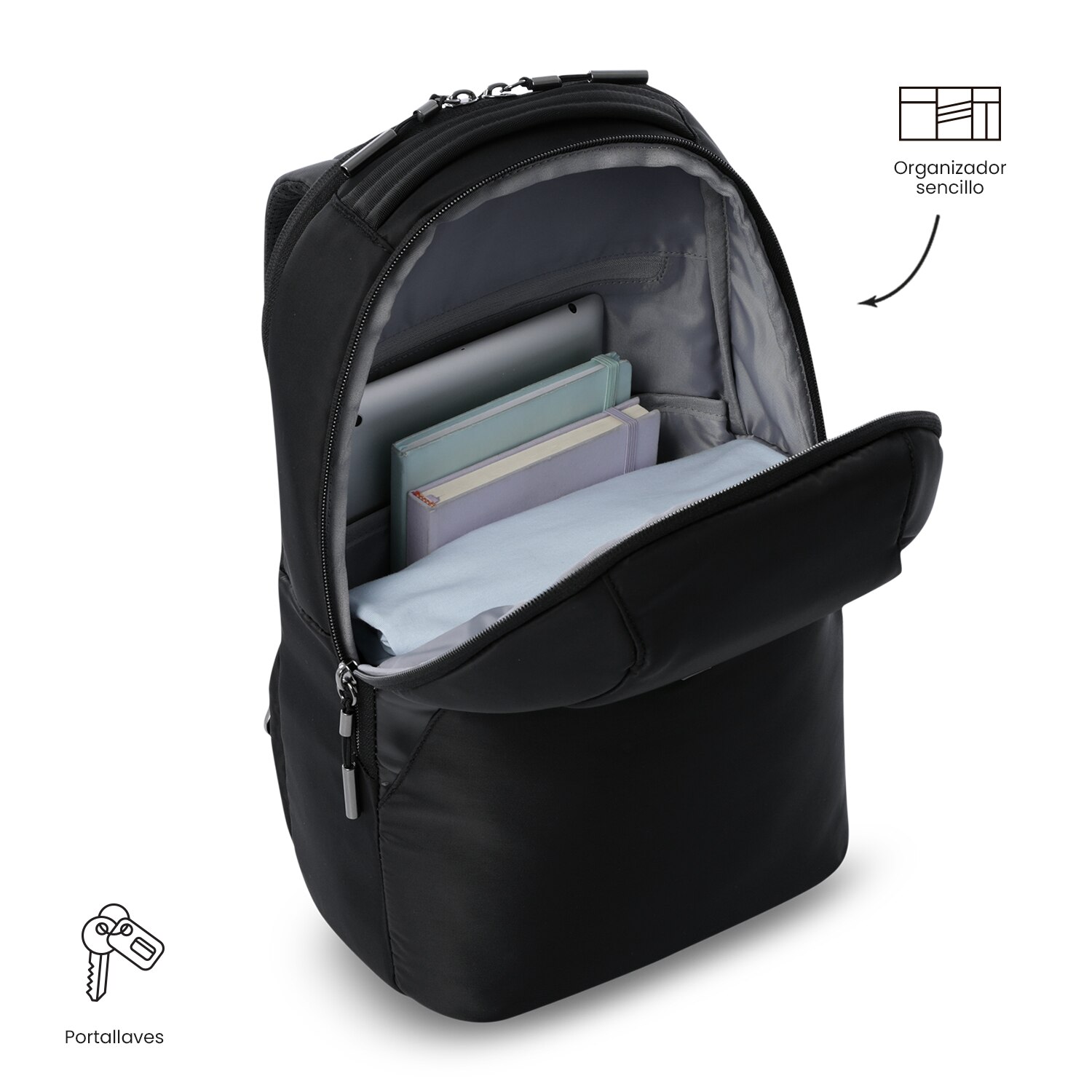 Mochila Executiva Totto Roxanne M Preto-7