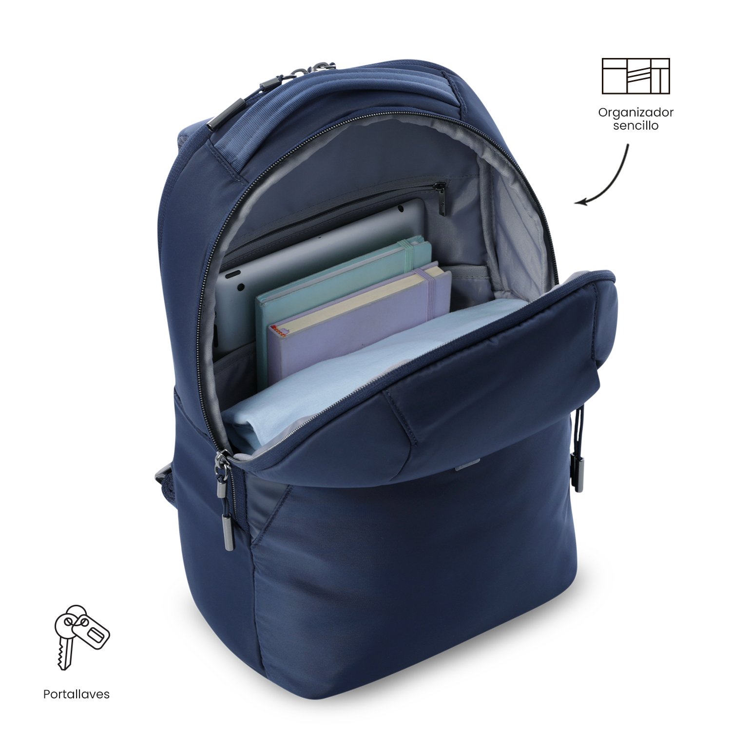 Mochila Executiva Totto Roxanne M Azul-6