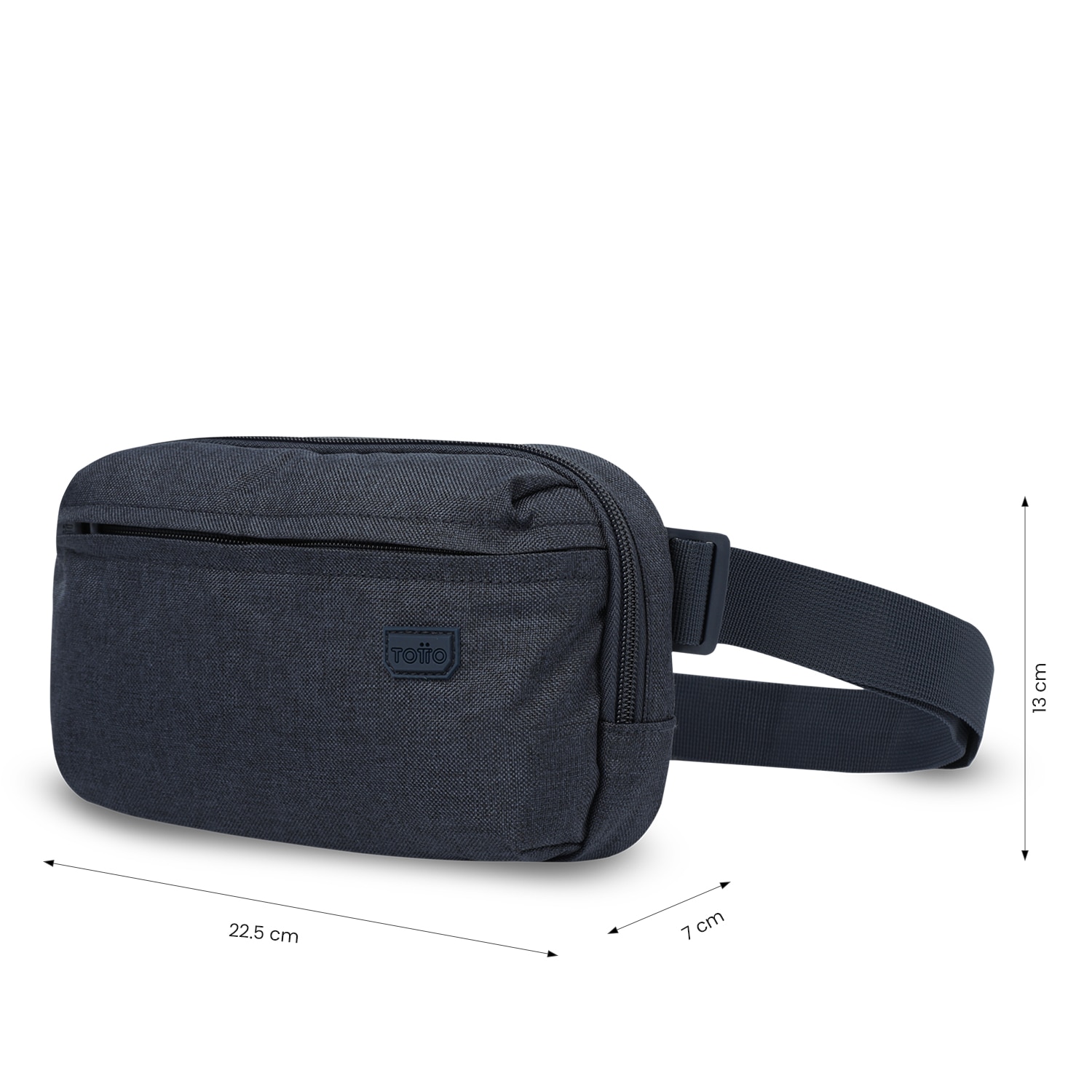 Bolsa de Cintura Totto Riva com Porta-chaves e Sistema 2 em 1 Azul-3