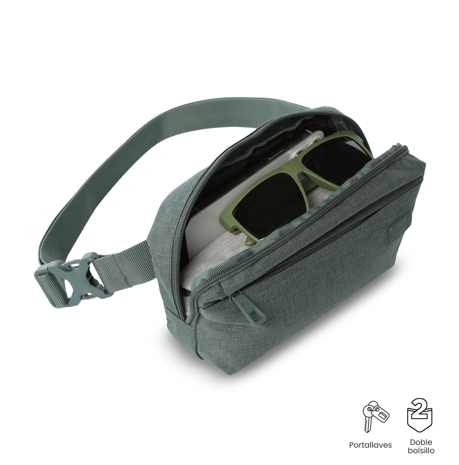 Bolsa de Cintura Totto Riva Verde-5