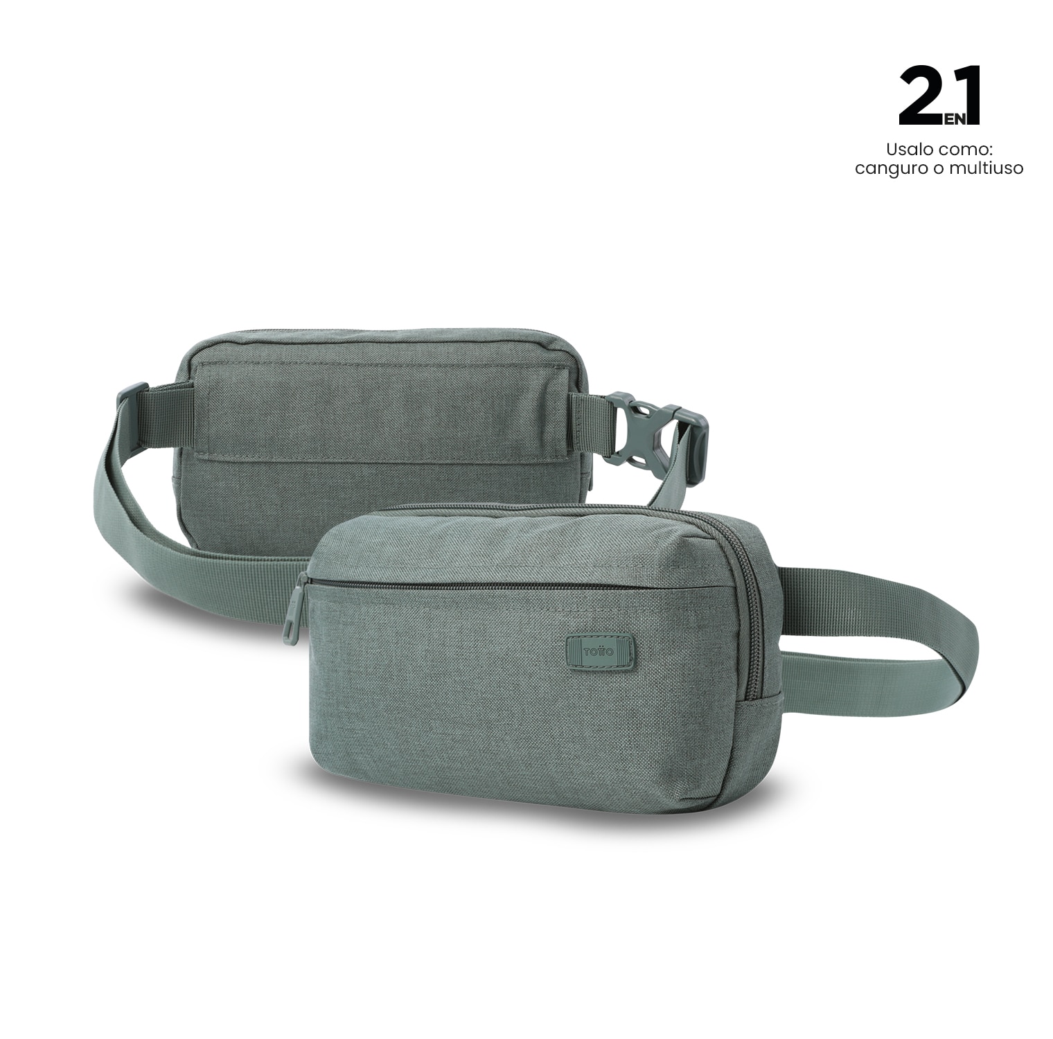 Bolsa de Cintura Totto Riva Verde-6