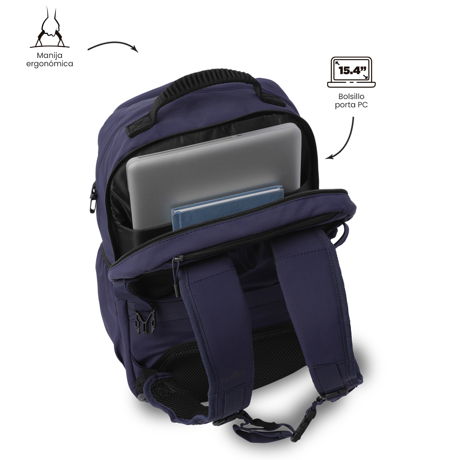Mochila Executiva Totto Spa Xl Azul-6