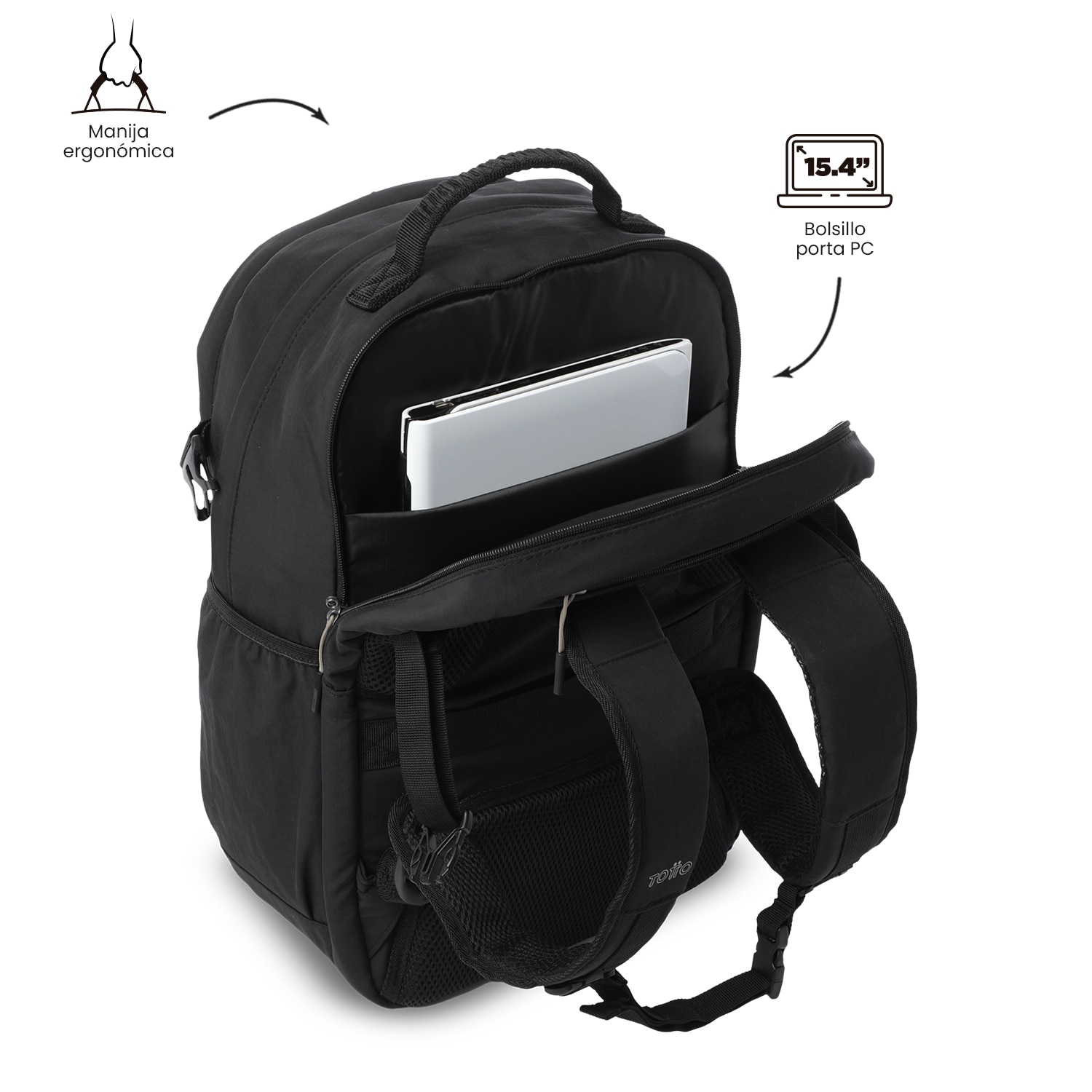 Mochila Executiva Totto Spa Xl Preto-7