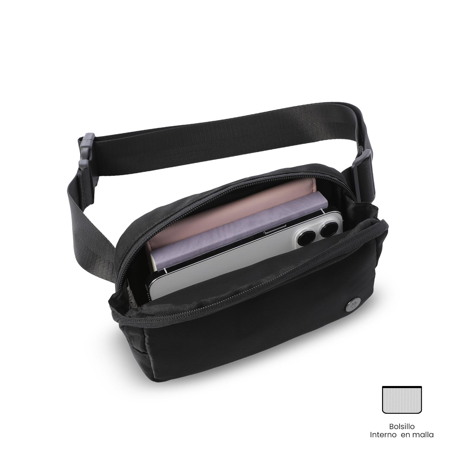 Bolsa de Cintura Totto Freya Preto-5