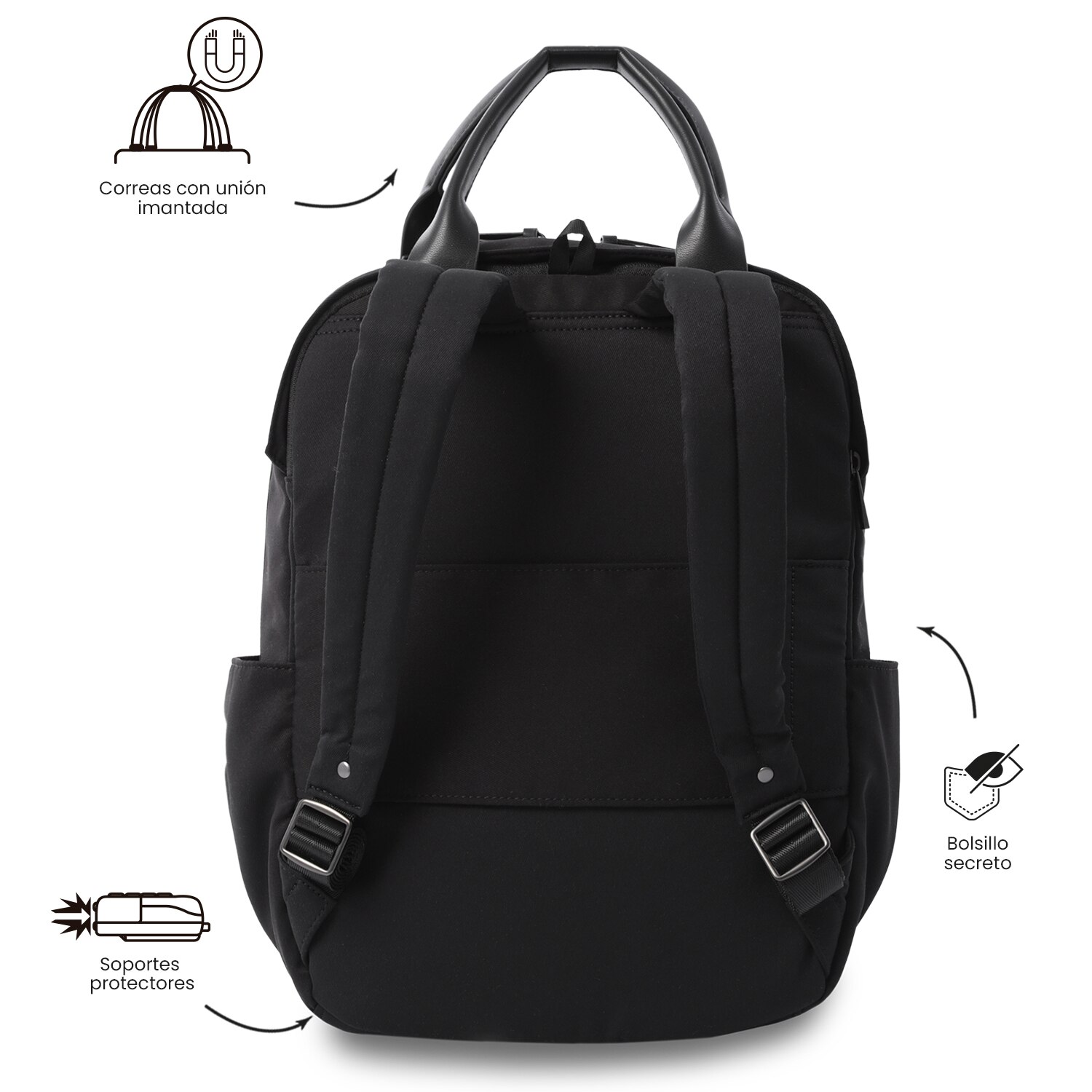 Mochila Executiva Totto Toscana Preto-5