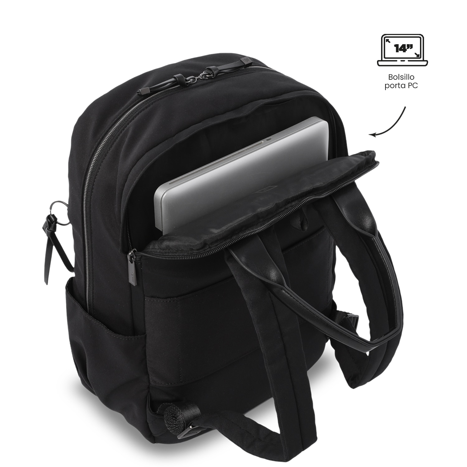Mochila Executiva Totto Toscana Preto-6