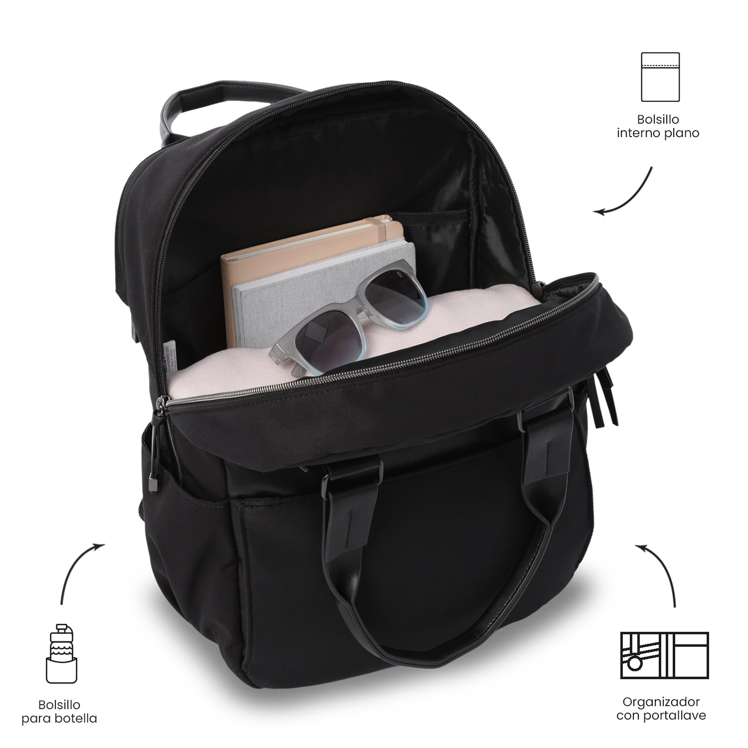 Mochila Executiva Totto Toscana Preto-7
