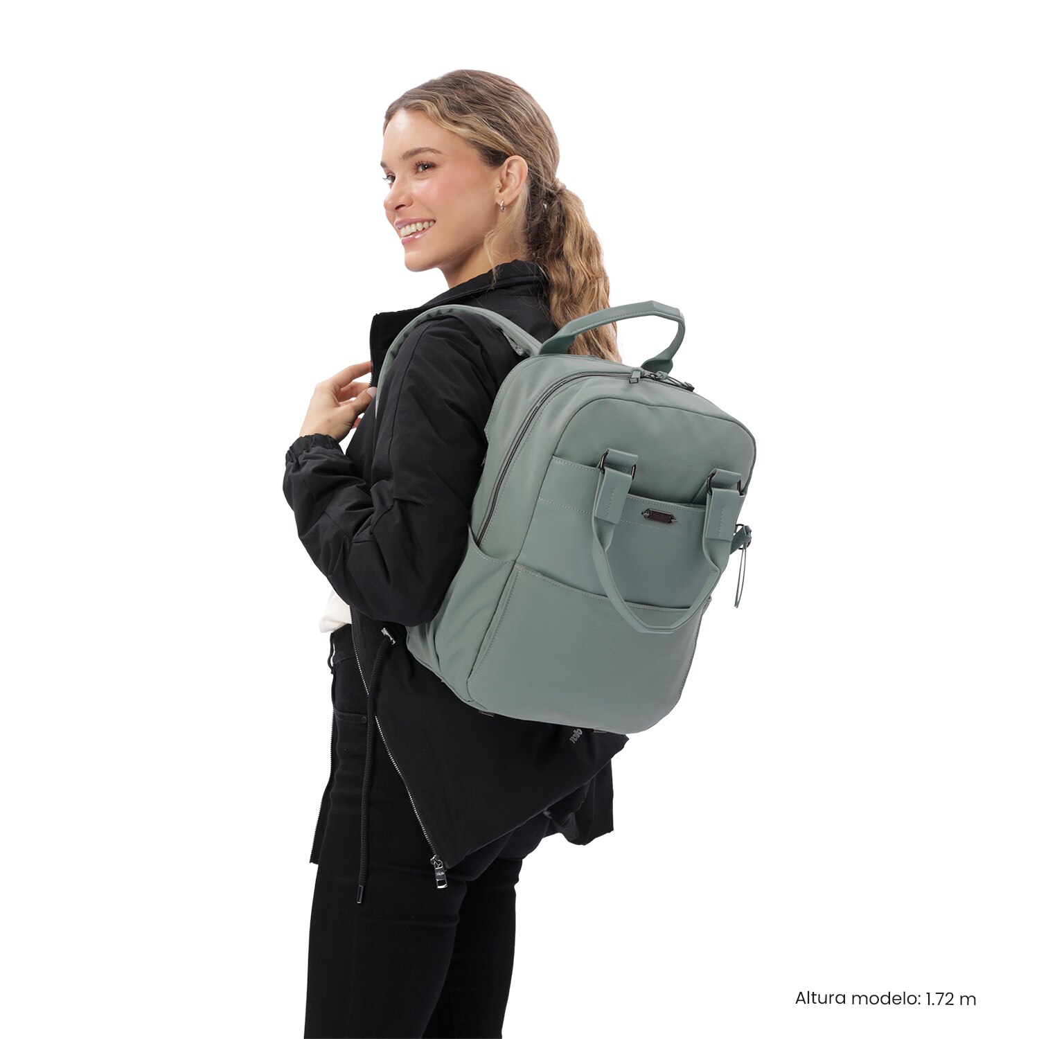 Mochila Executiva Totto Toscana Verde-3