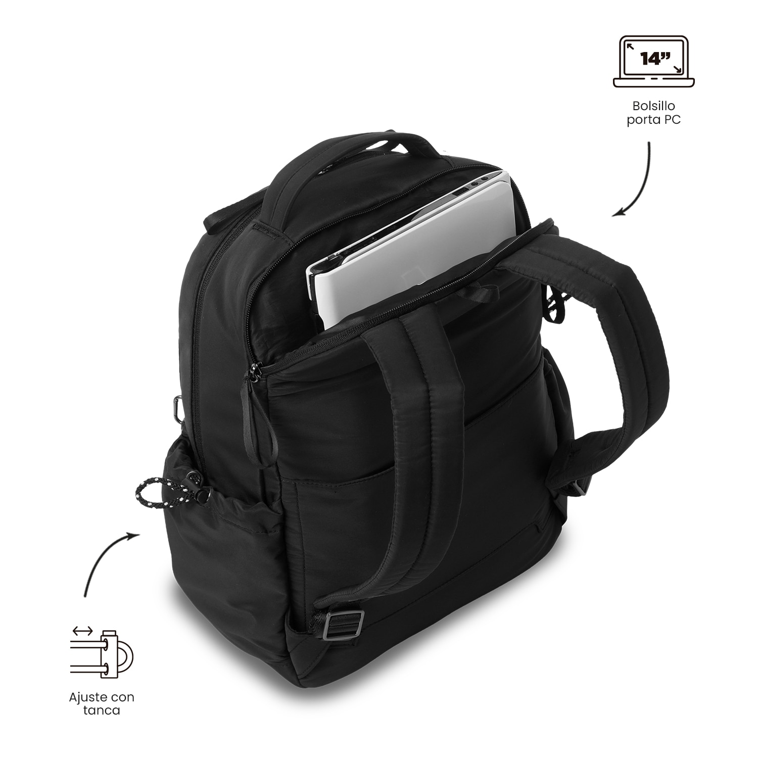 Mochila Executiva Totto Praga Preto-6