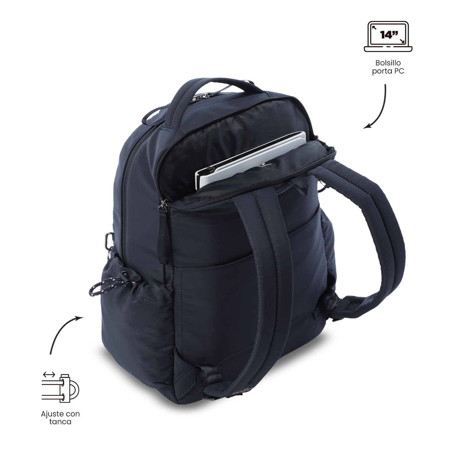 Mochila Executiva Totto Praga Azul-6