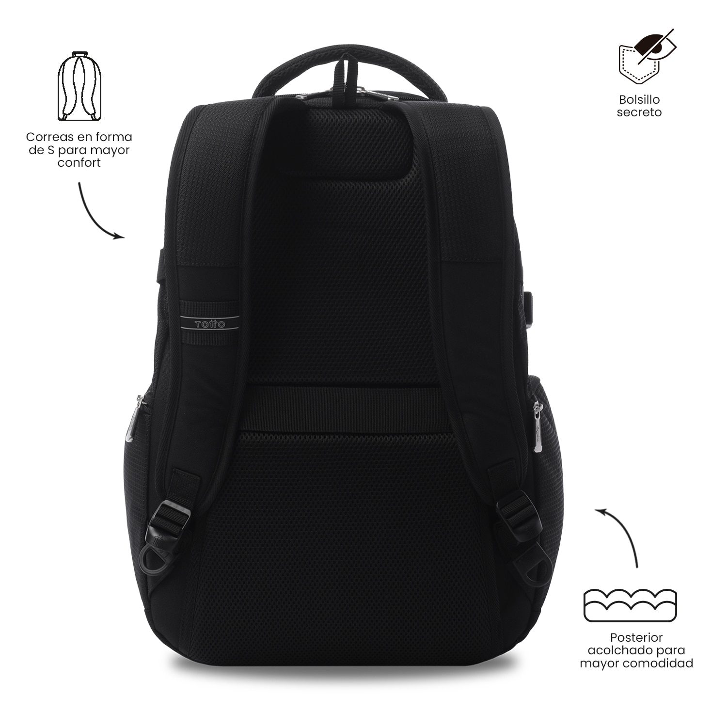 Mochila Executiva Totto Polixan 3.0 Preto-5