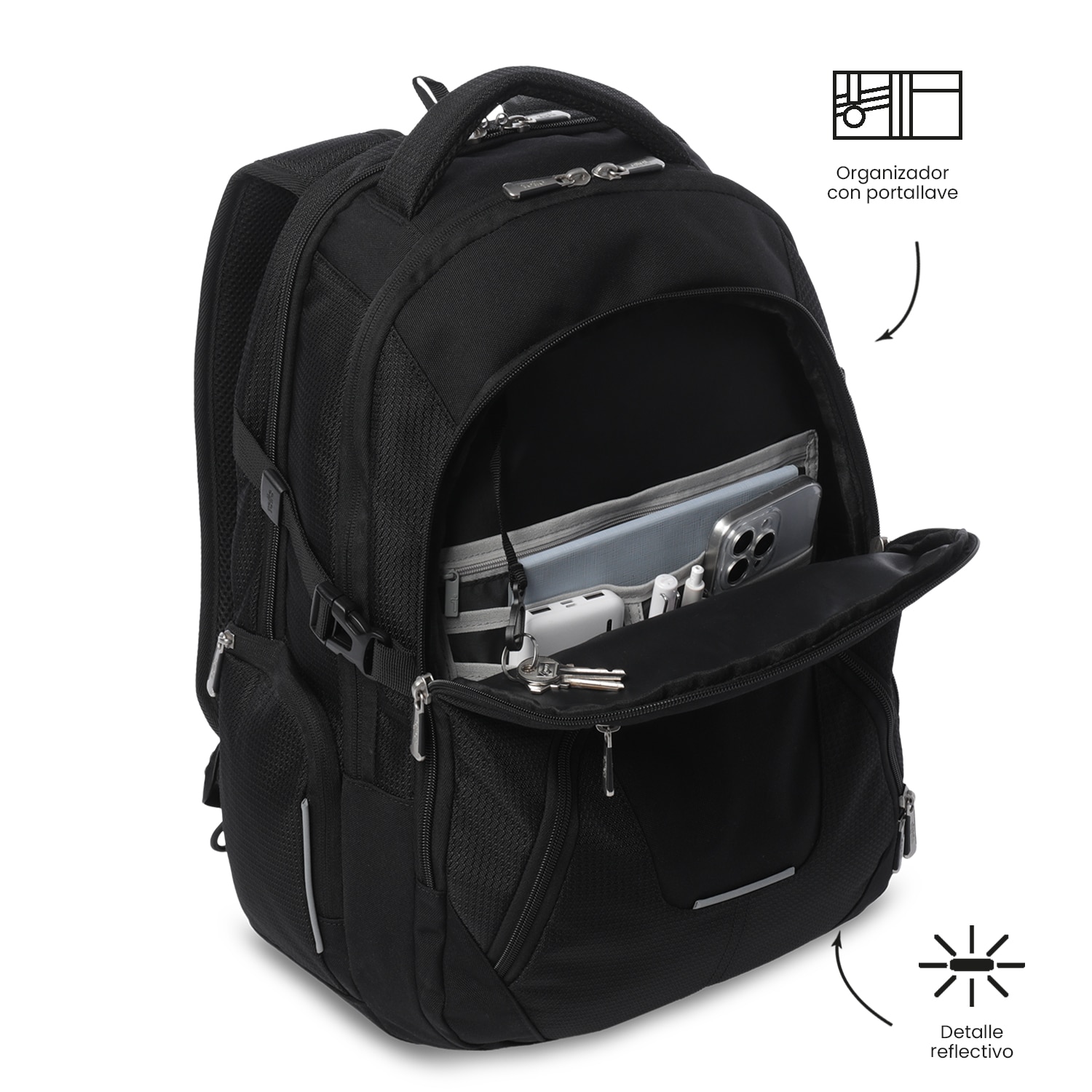 Mochila Executiva Totto Polixan 3.0 Preto-7