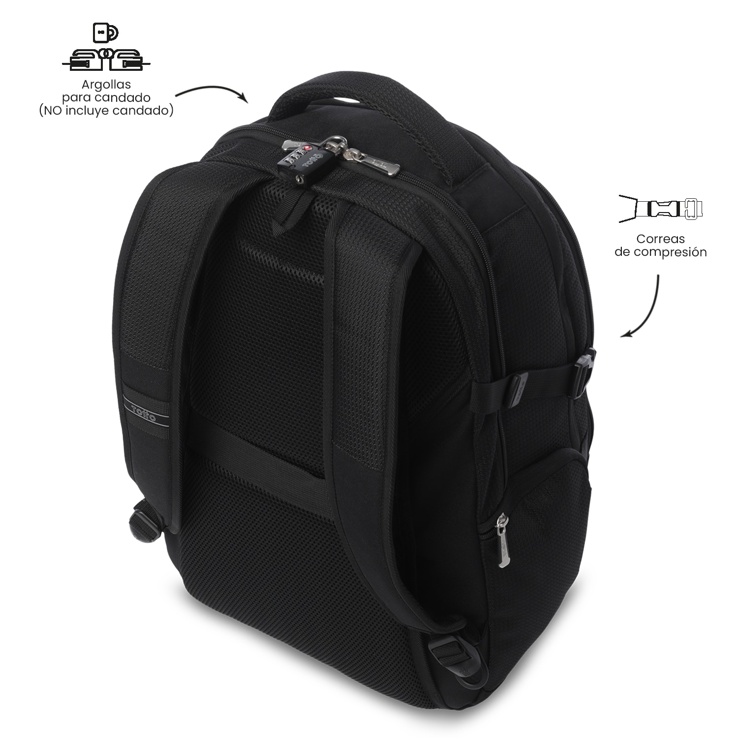 Mochila Executiva Totto Polixan 3.0 Preto-8