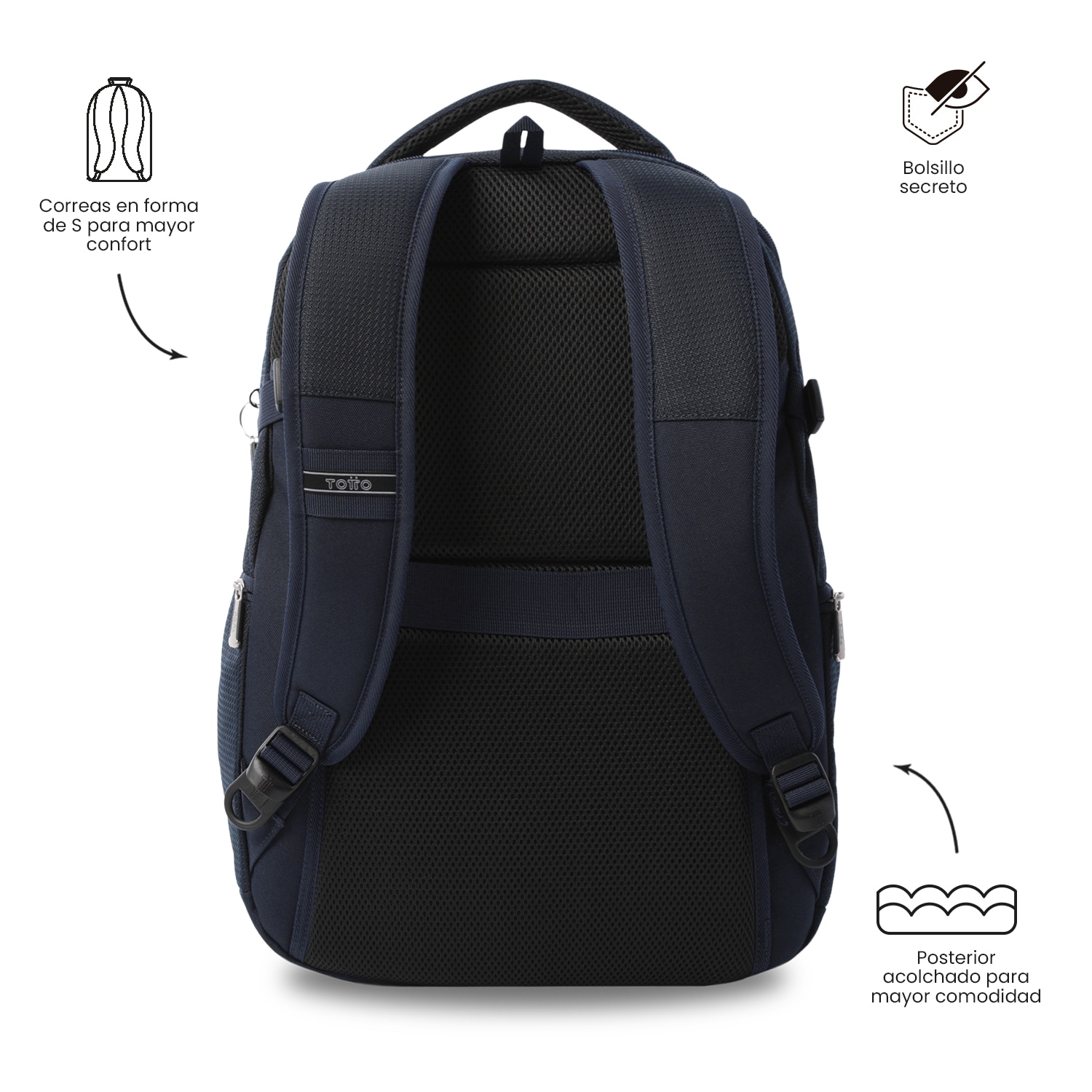 Mochila Executiva Totto Polixan 3.0 Azul-5