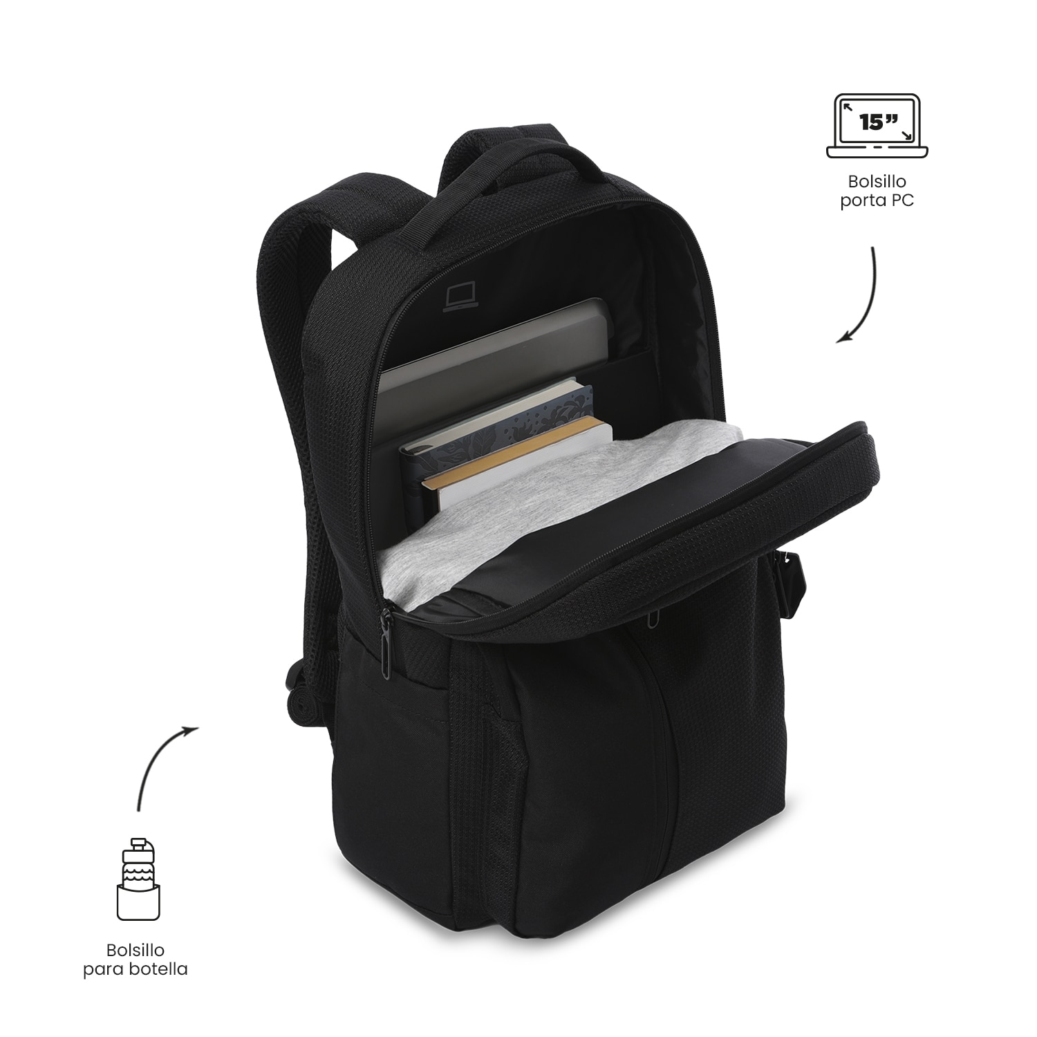 Mochila Executiva Totto Drift Preto-5
