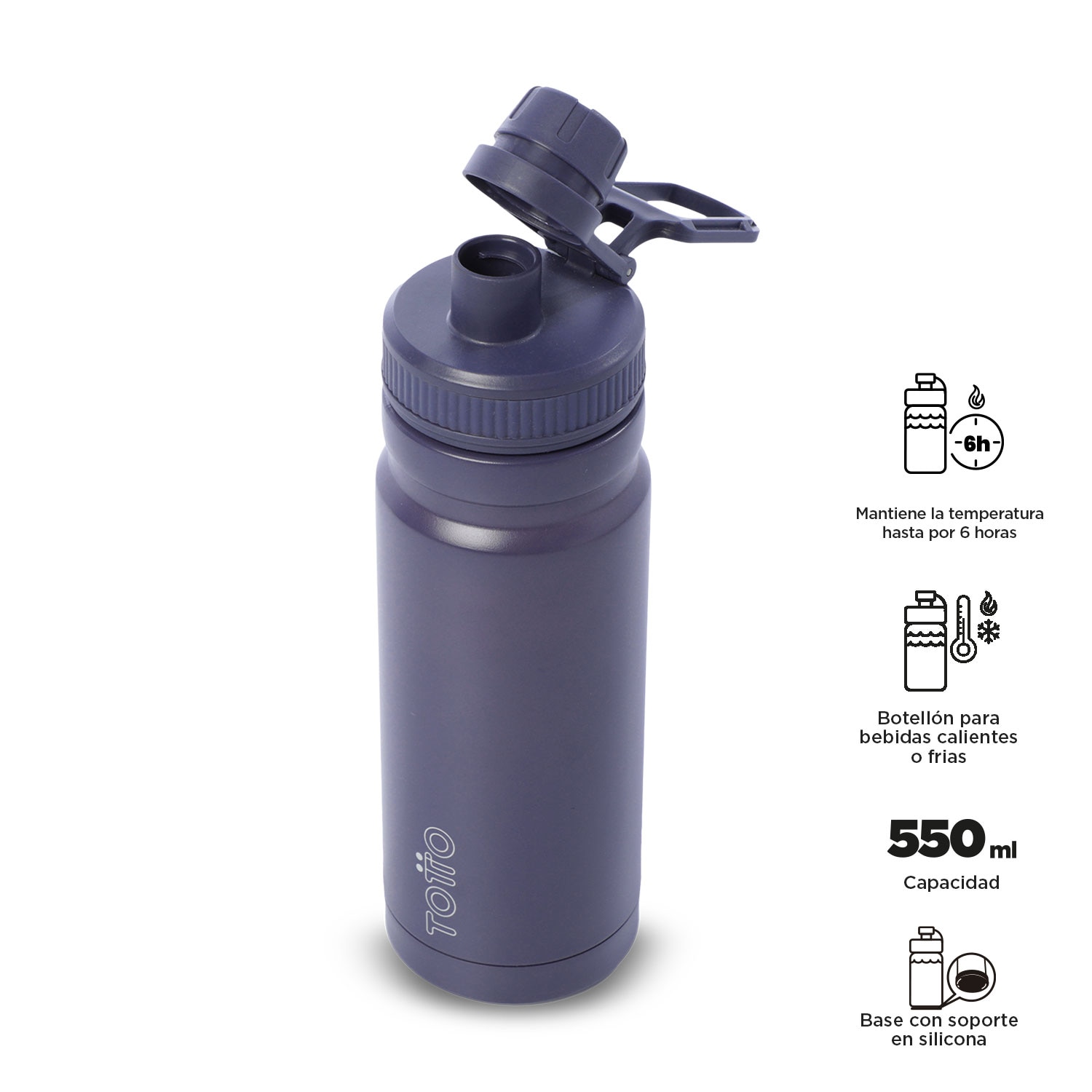 Garrafa Totto Jettes com Capacidade de 0.55l Azul-3