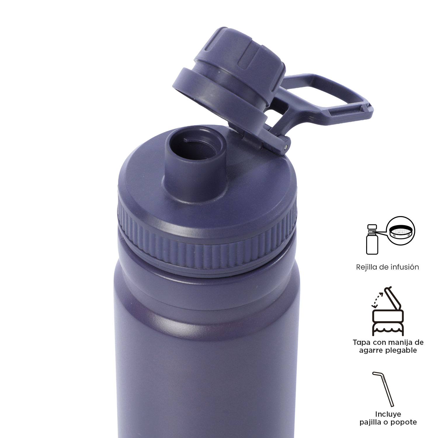 Garrafa Totto Jettes com Capacidade de 0.55l Azul-4