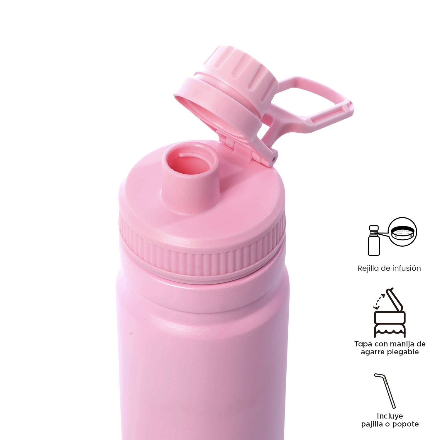 Garrafa Totto Jettes com Capacidade de 0.55l Roxo-4