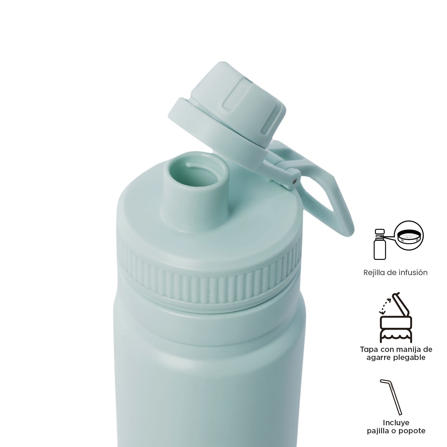 Garrafa Totto Jettes com Capacidade de 0.55l Verde-4