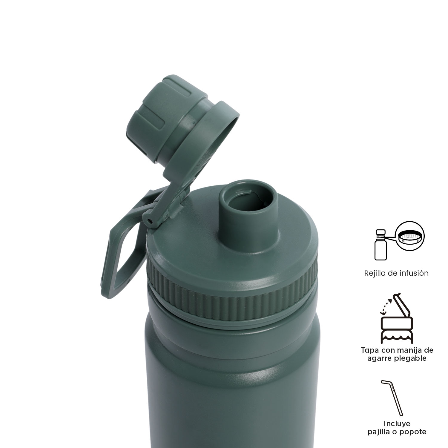 Garrafa Totto Jettes com Capacidade de 0.55l Verde-4