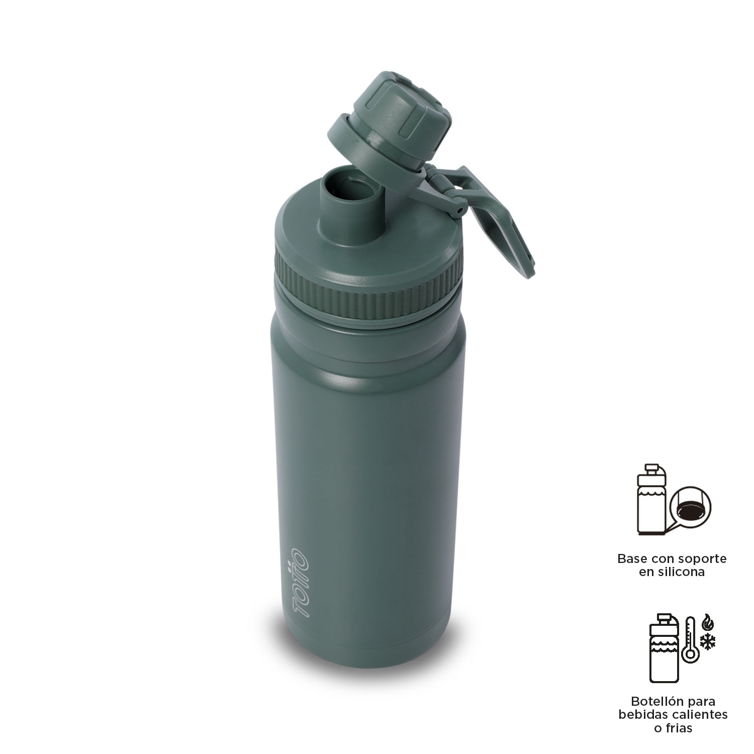 Garrafa Totto Jettes com Capacidade de 0.55l Verde-5