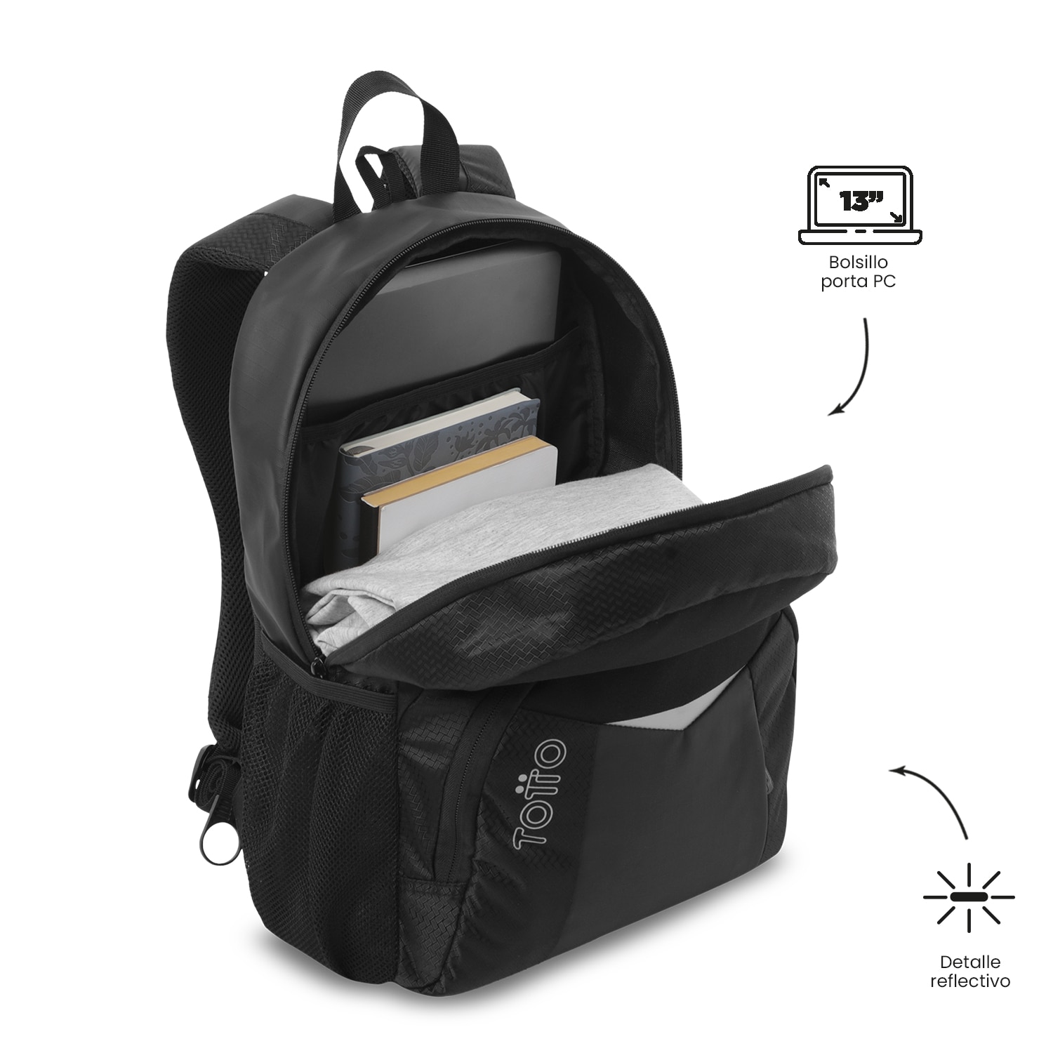 Mochila Executiva Totto Teck 3.0 M Preto-6